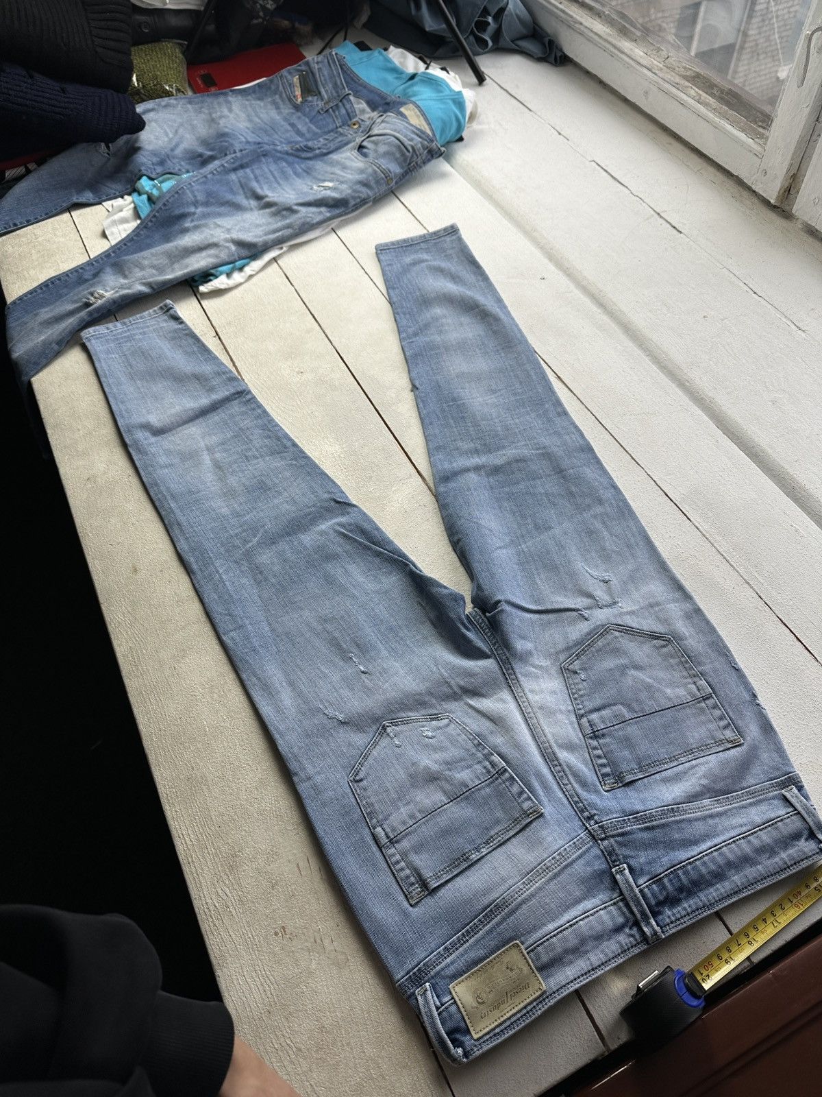 Diesel 🚨 DIESEL AVANT GARDE GOTHIC WOMEN JEANS LOGO IFSIXWASNINE Size 25" / US 0 / IT 36 - 7 Thumbnail