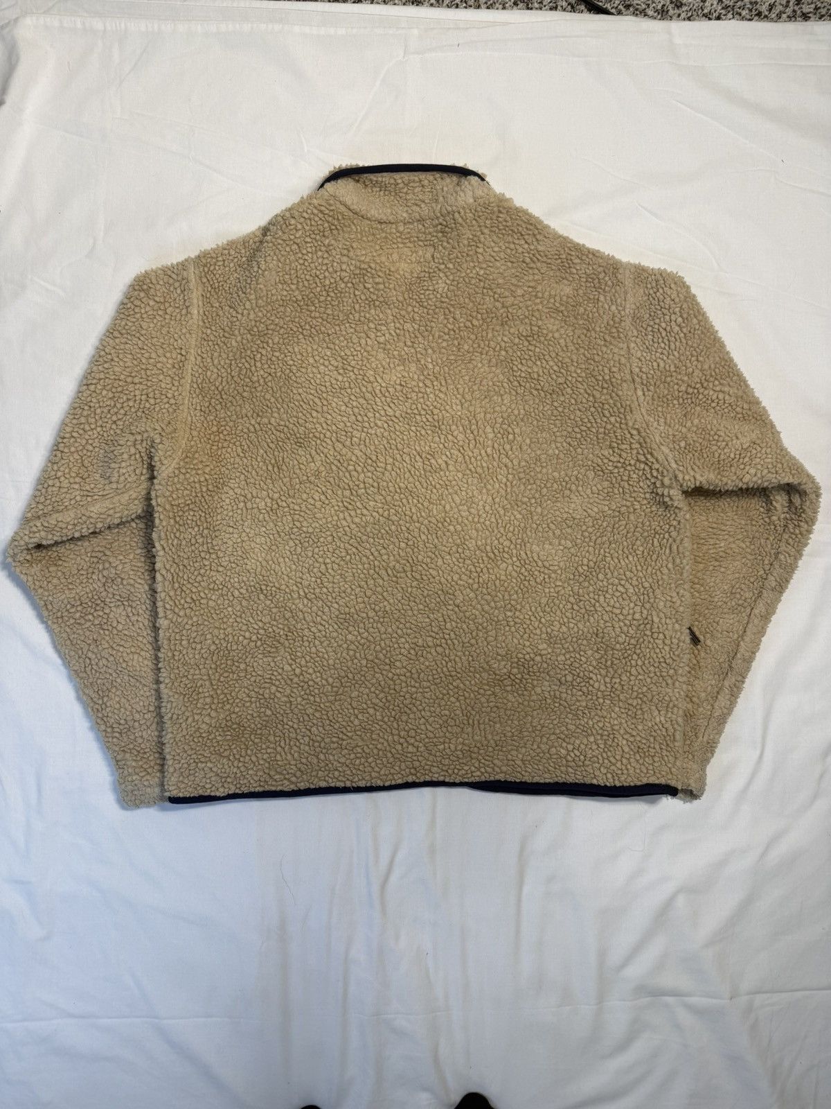 Supreme Vintage 90s Supreme Patagonia Tan Deep Pile Fleece Jacket Size US L / EU 52-54 / 3 - 4 Thumbnail