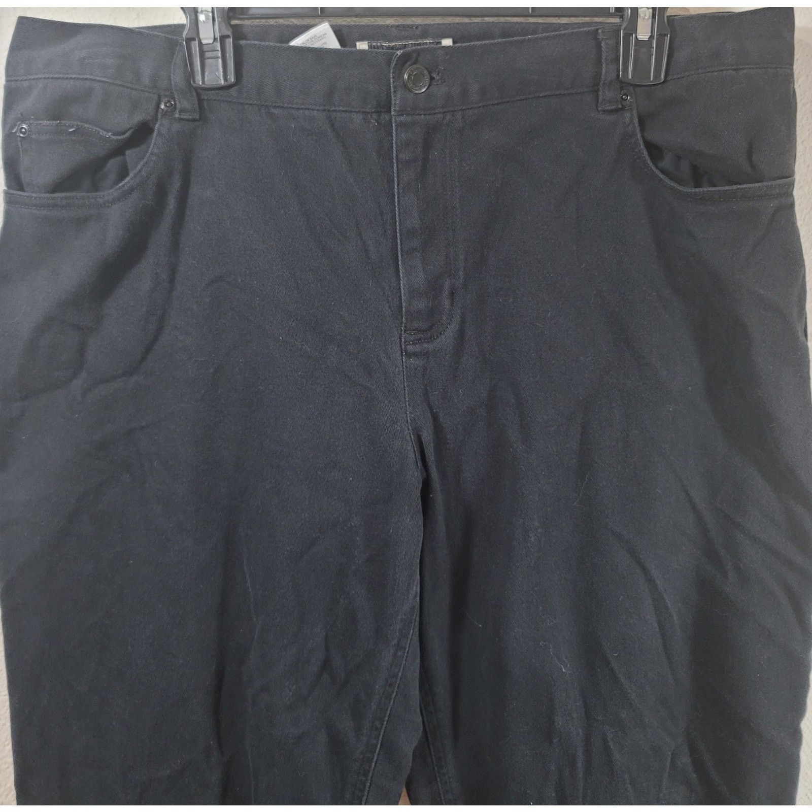 Jones New York Jones New York Black Flat Front Denim Jeans XL 14 16 Size 36" / US 14 / IT 50 - 6 Thumbnail