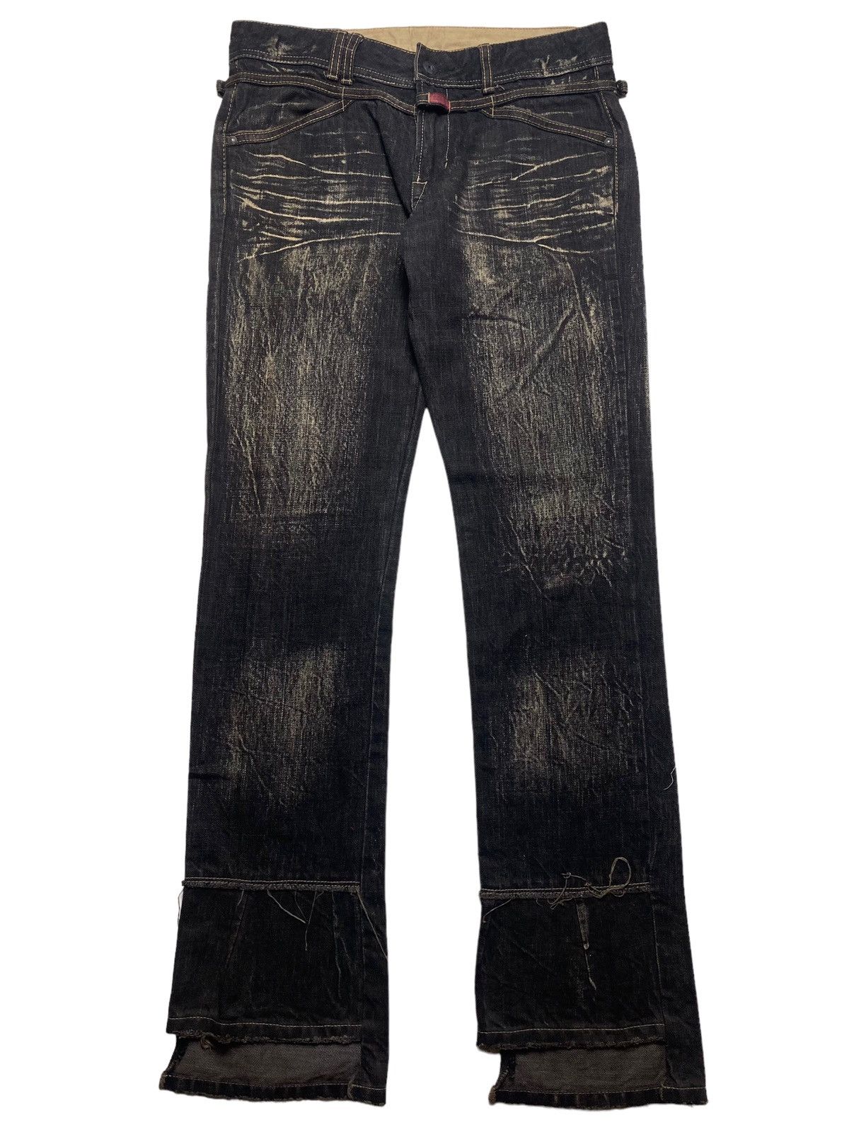 Marithe + Francois Girbaud 2000s MFG - Mud Wash Denim Pants Size US 29 - 1 Thumbnail