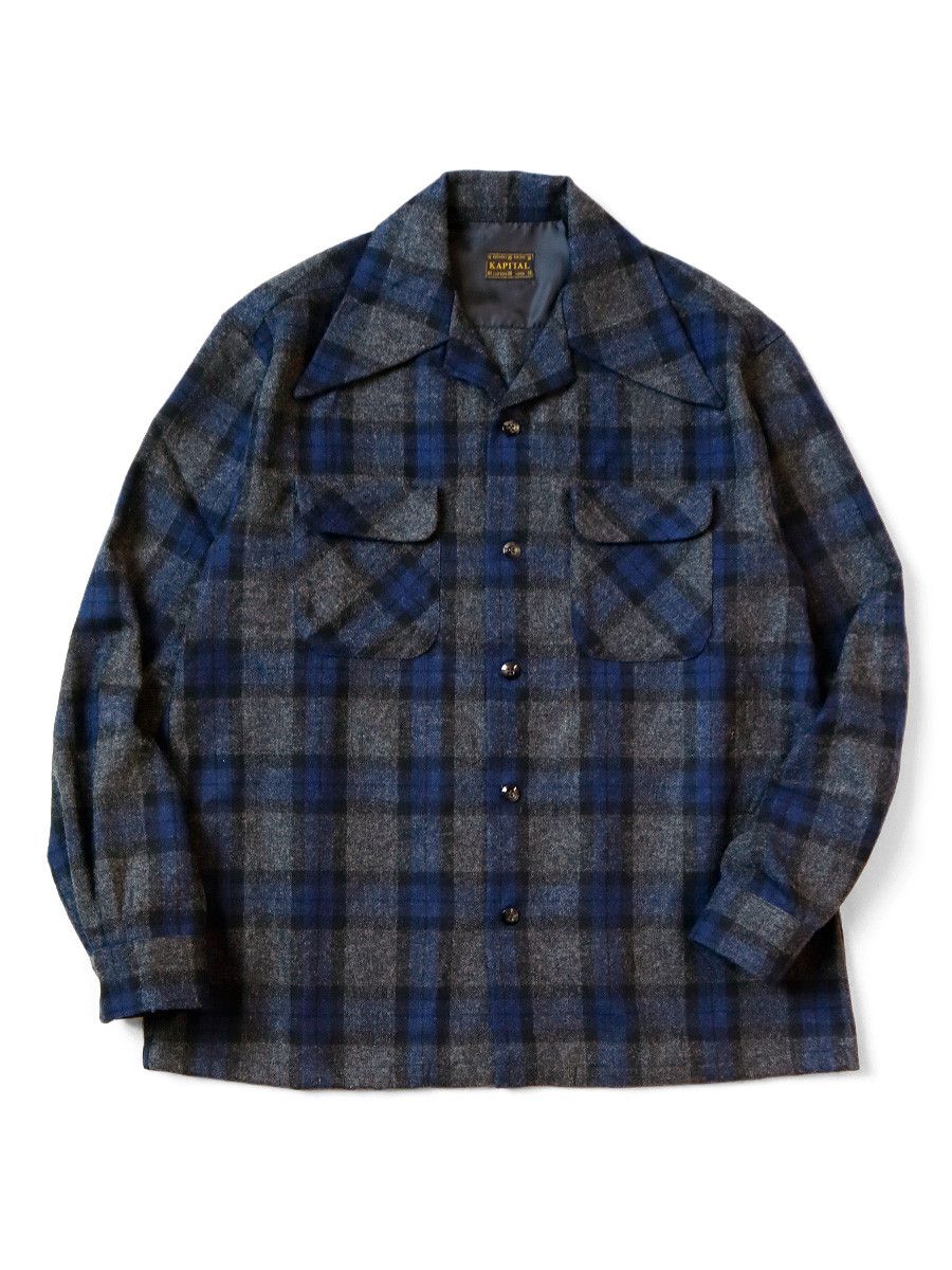 Kapital Kapital Wool Check Rangle Collar Board Shirt Size US XL / EU 56 / 4 - 1 Thumbnail