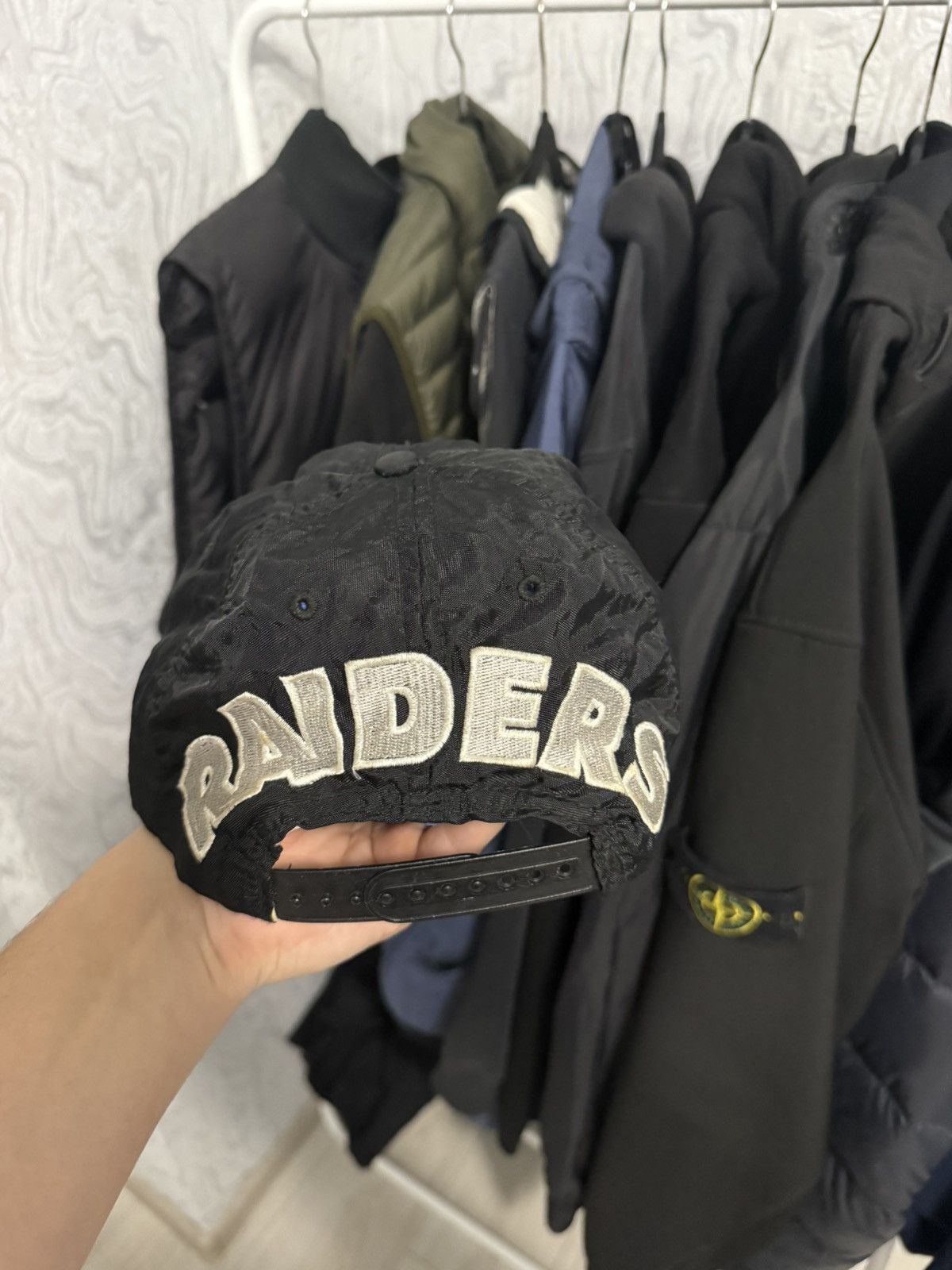 NFL Oakland Raiders Nylon SnapBack Vintage 90s Size ONE SIZE - 3 Thumbnail