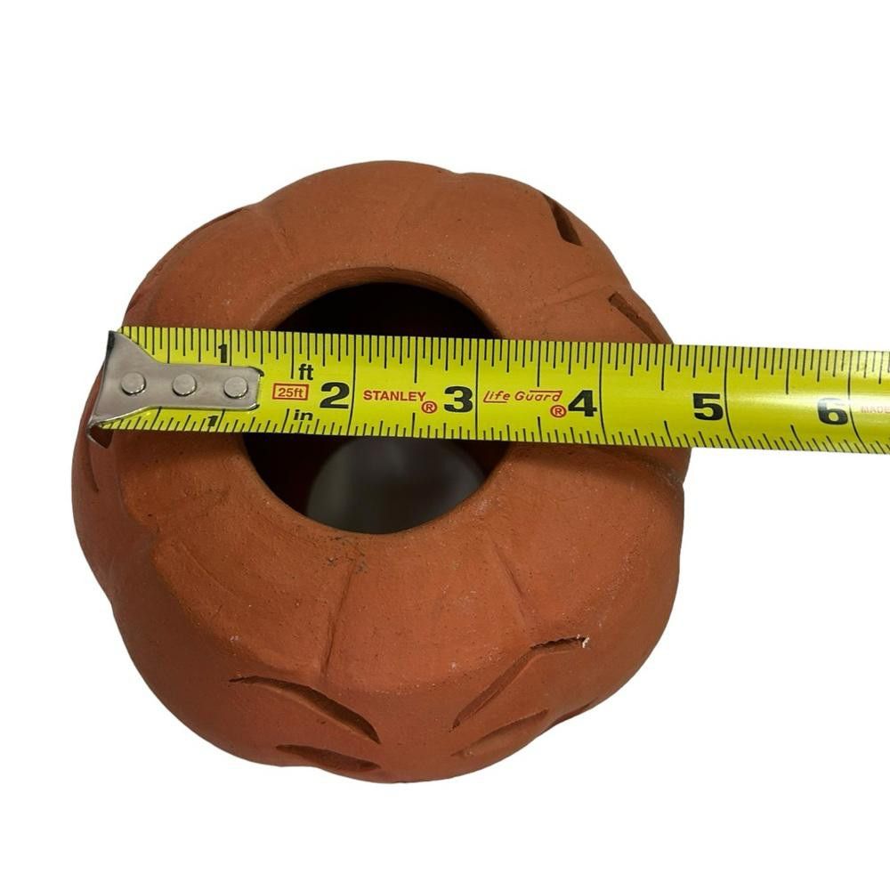 Designer Vintage Terracotta Jack-o-lantern W Multiple Faces Size ONE SIZE - 6 Thumbnail