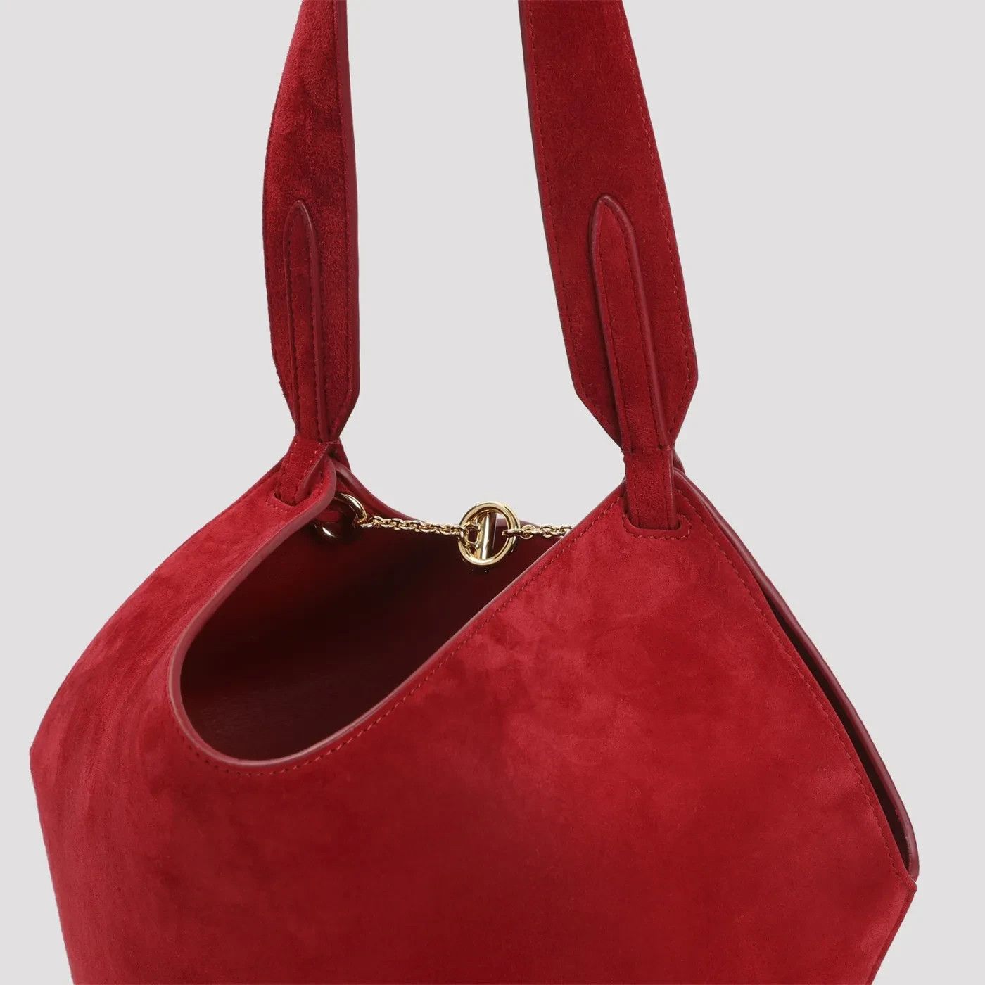 KHAITE KHAITE Lotus Mini Ruby Suede Tote Bag New & Authentic Size ONE SIZE - 4 Thumbnail