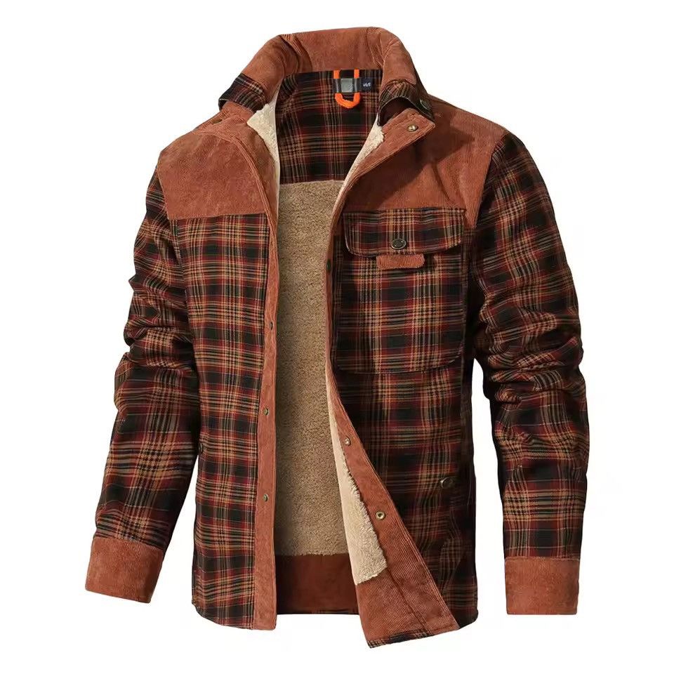 Bomber Coat Plaid Sherpa Lined Flannel