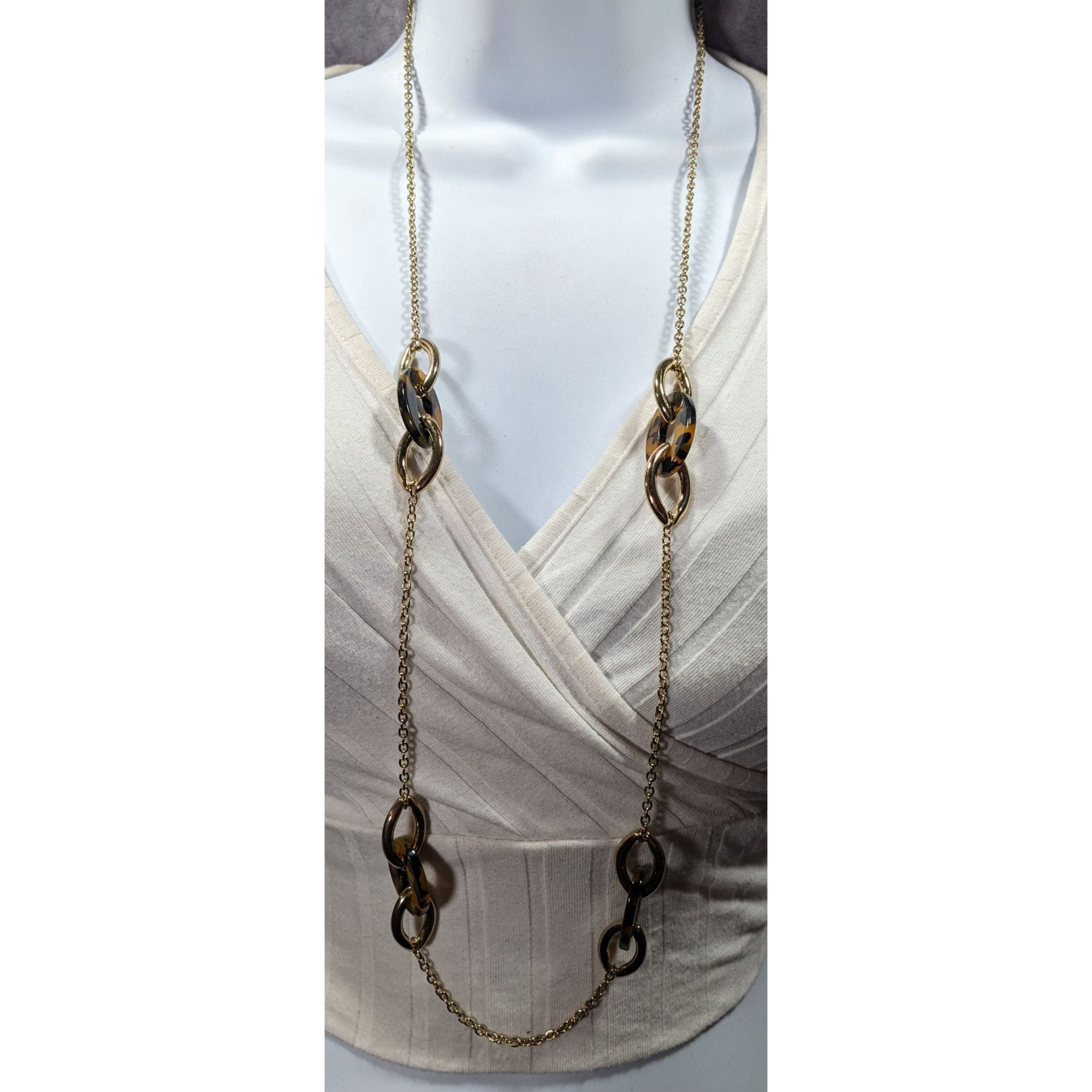 Other Vintage Avon Tortoise Silver Tone Station Link Necklace Size ONE SIZE - 5 Thumbnail