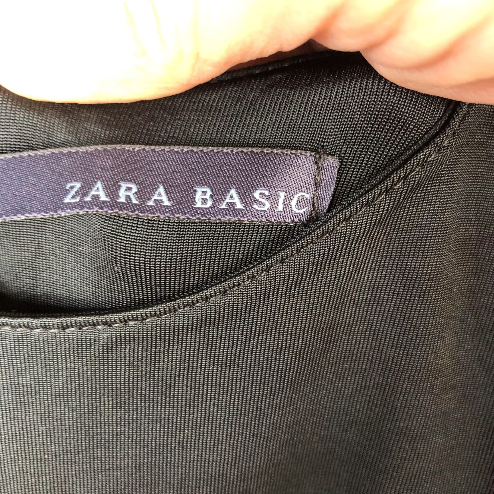 Zara Zara Basic Mini Dress Womens Medium Black Scoop Neck Party Faux Fur Size M / US 6-8 / IT 42-44 - 3 Thumbnail