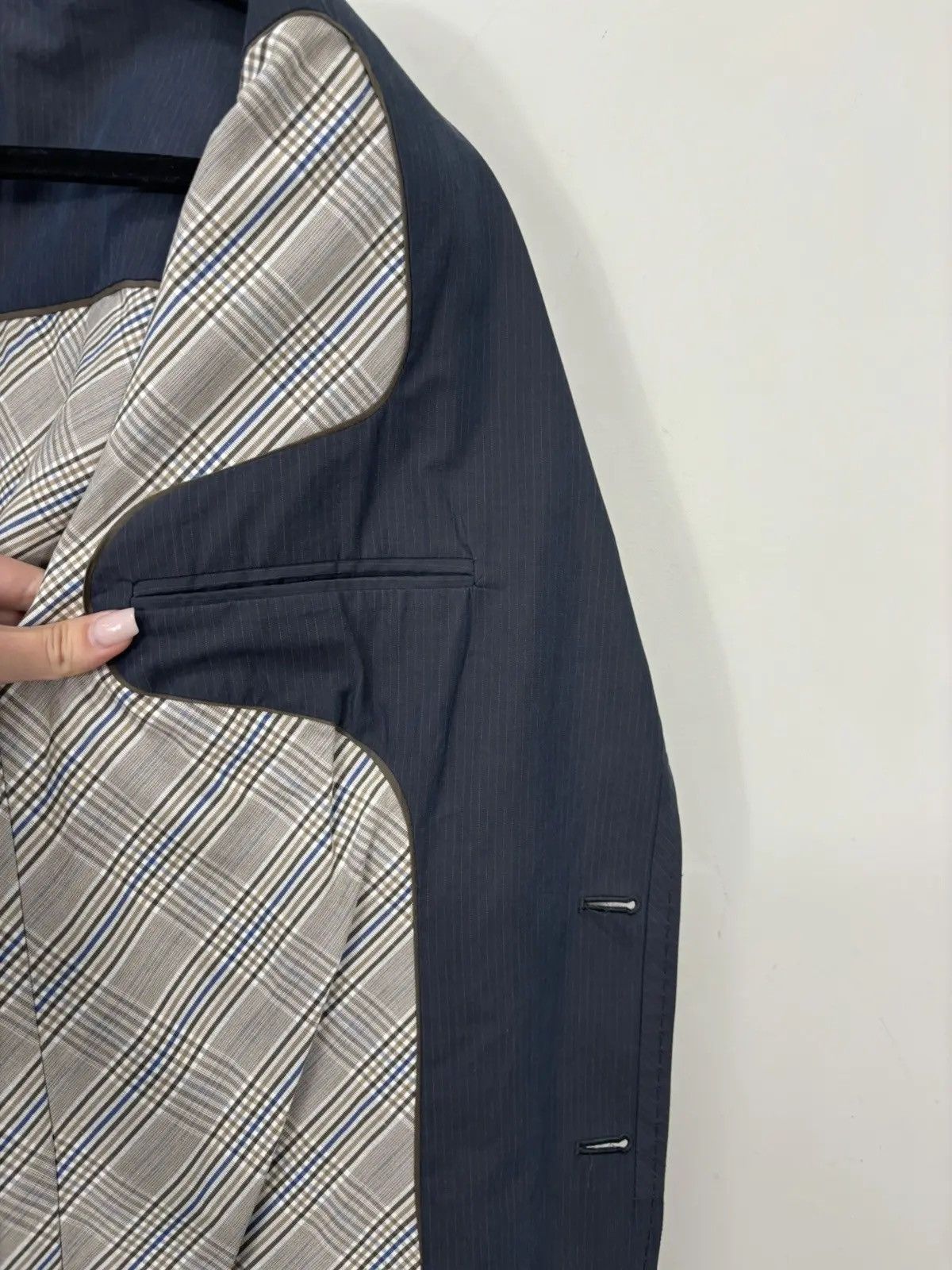 Dolce & Gabbana × Vintage Vintage Dolce & Gabbana Men’s Striped Rare Blazer Jacket Size 42R - 16 Thumbnail