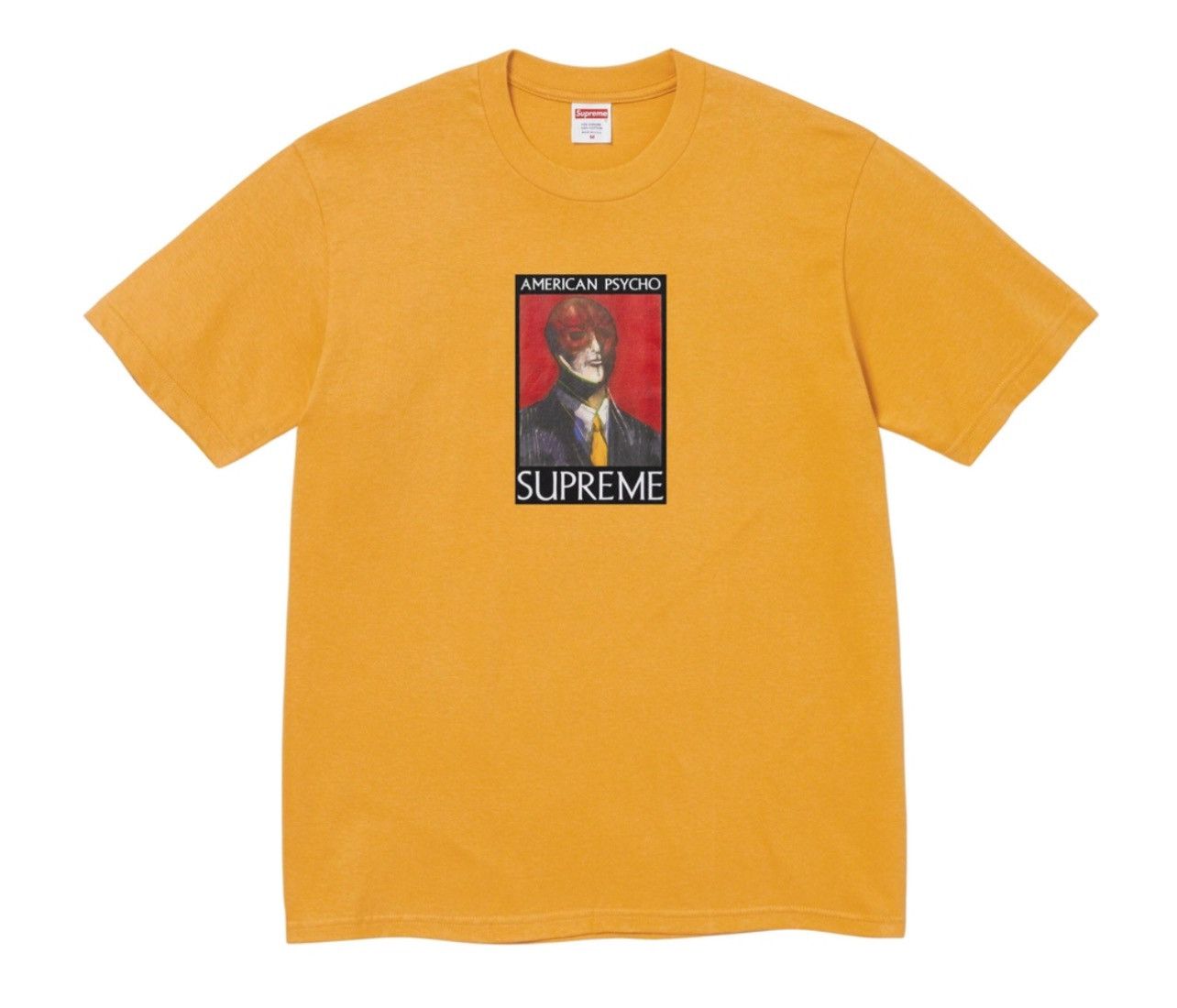 image of Supreme American Psycho Tee in Yellow, Men's (Size Small)