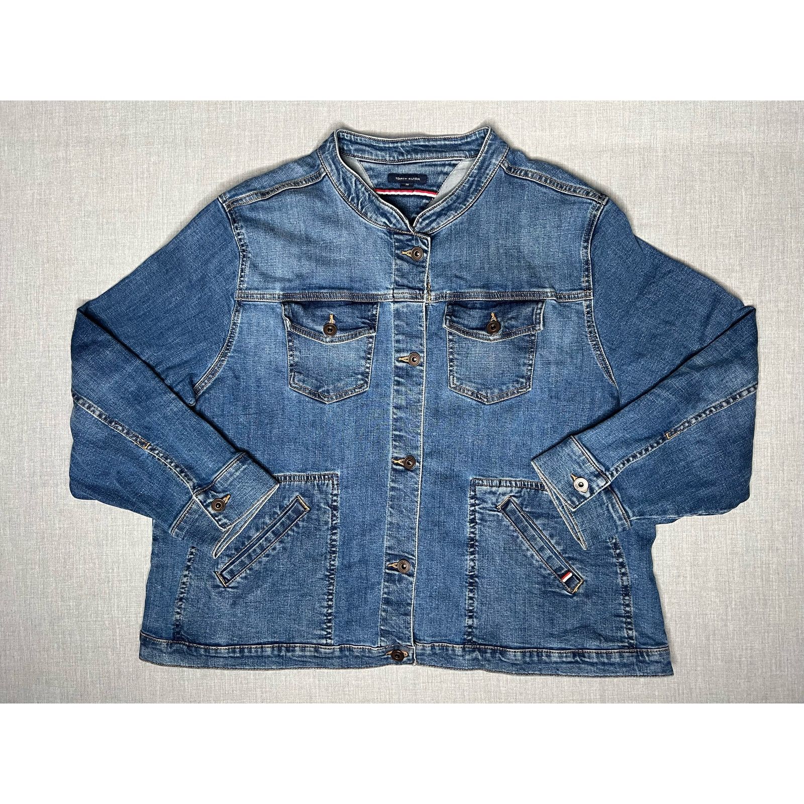 Tommy Hilfiger Tommy Hilfiger Button Up 4 Pocket Denim Jean Jacket 2XL Size US XXL / EU 58 / 5 - 1 Thumbnail