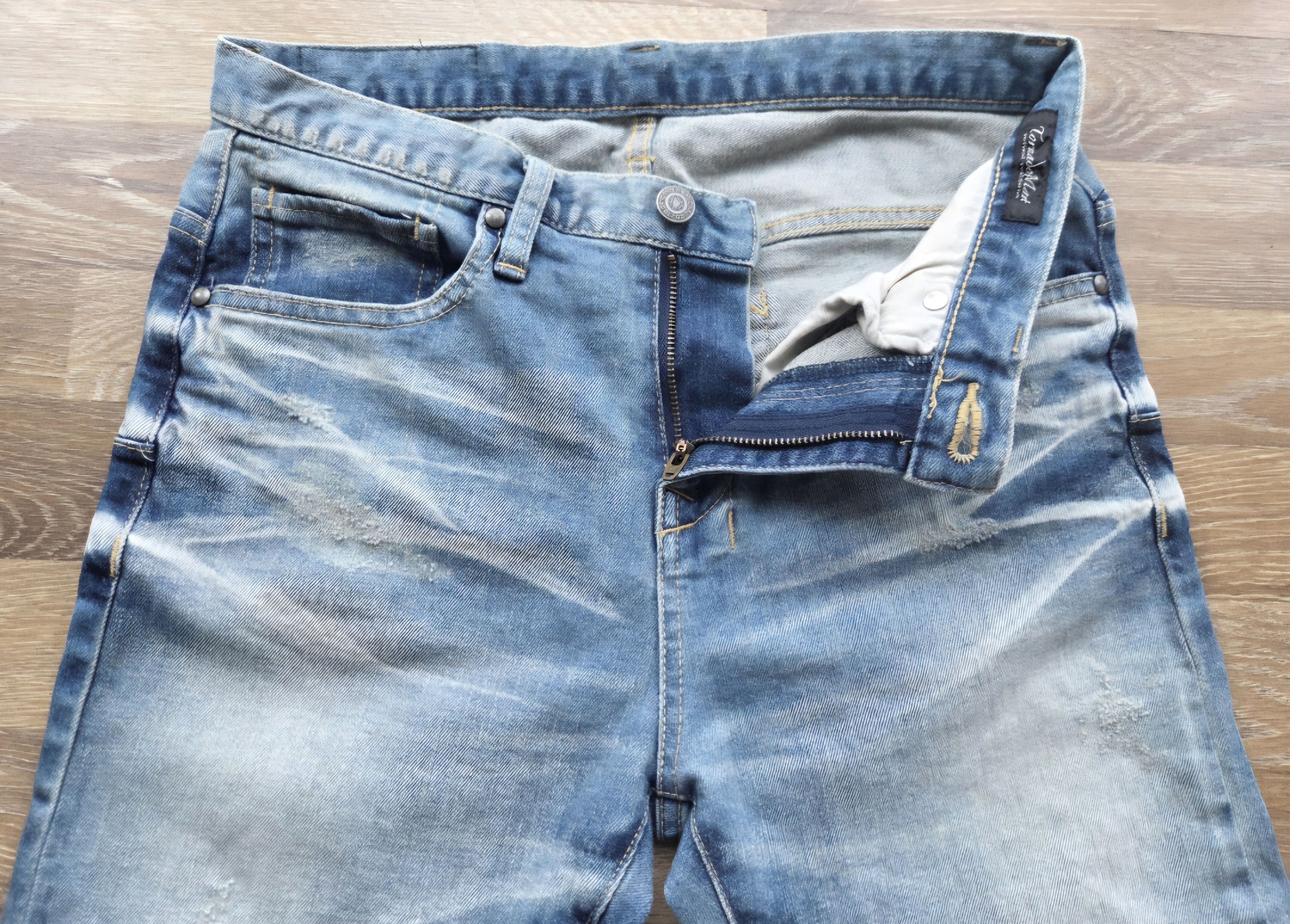 Tornado Mart Distreesed Tornado Mart Japan Stone Wash Faded Jeans Size 28" / US 6 / IT 42 - 10 Thumbnail