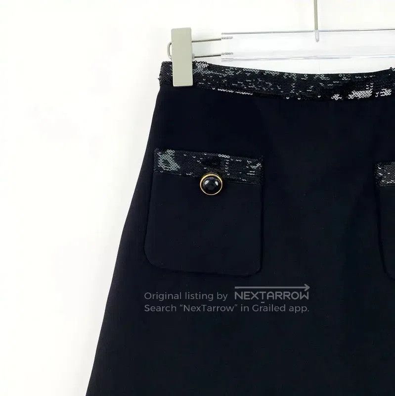 Miu Miu Miu Miu Black Womens Skirt with pockets . Size 23" - 3 Thumbnail