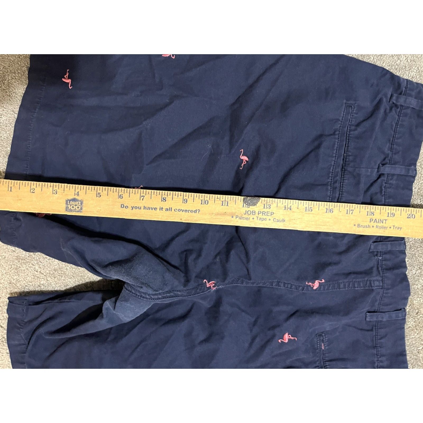 Gap Gap Shorts 38 Navy Blue Pink Flamingo Flat Front 100% Cotton Mens Size US 38 / EU 54 - 4 Thumbnail