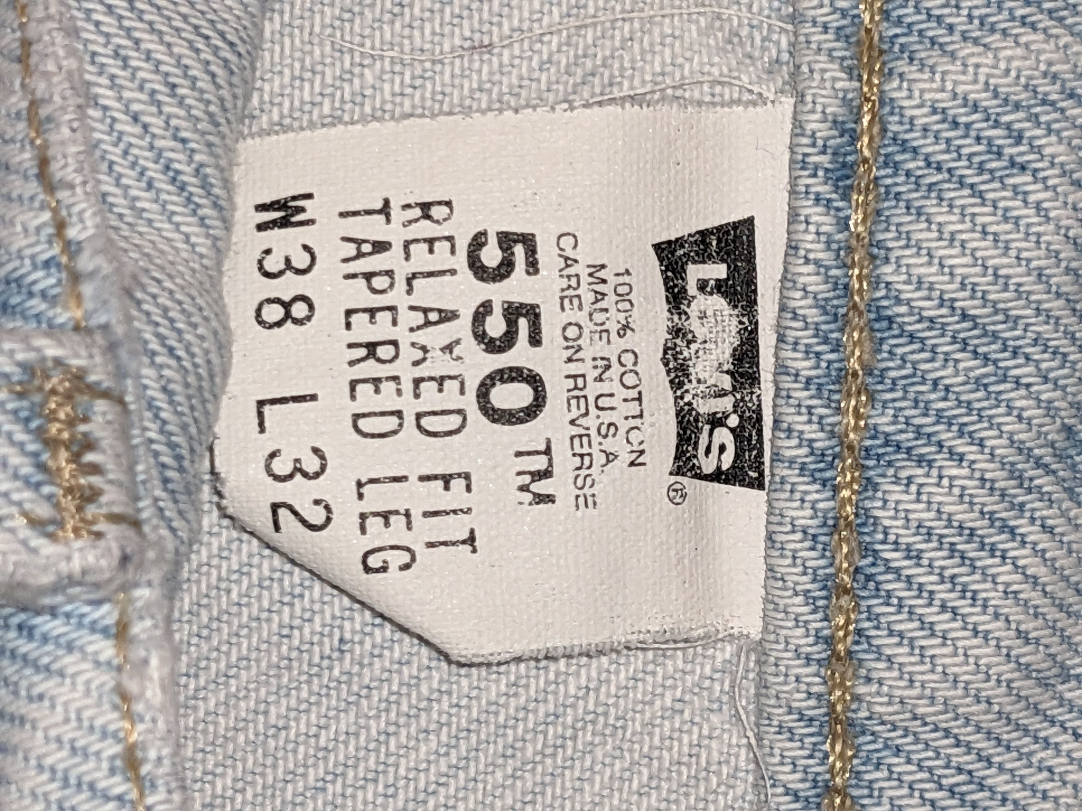 Levi's × Vintage Vintage 90s Levi's Orange Tab 550 38x32 Relaxed Denim Jeans Size US 38 / EU 54 - 5 Thumbnail