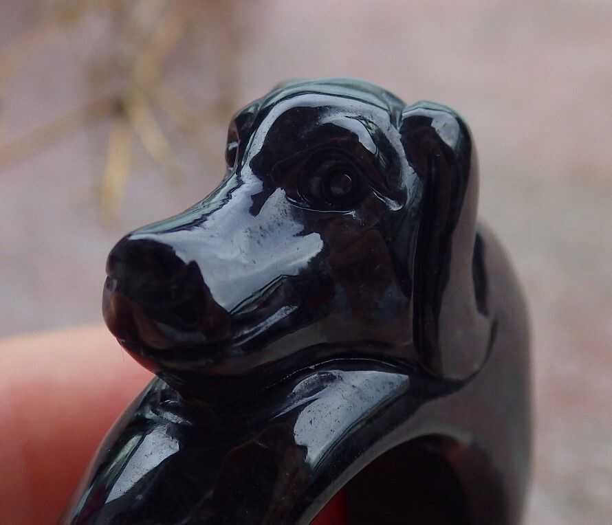 Other 107358 VS Certified Jadeite Jade Dog Round Circle Ring No.12 Size ONE SIZE - 7 Thumbnail