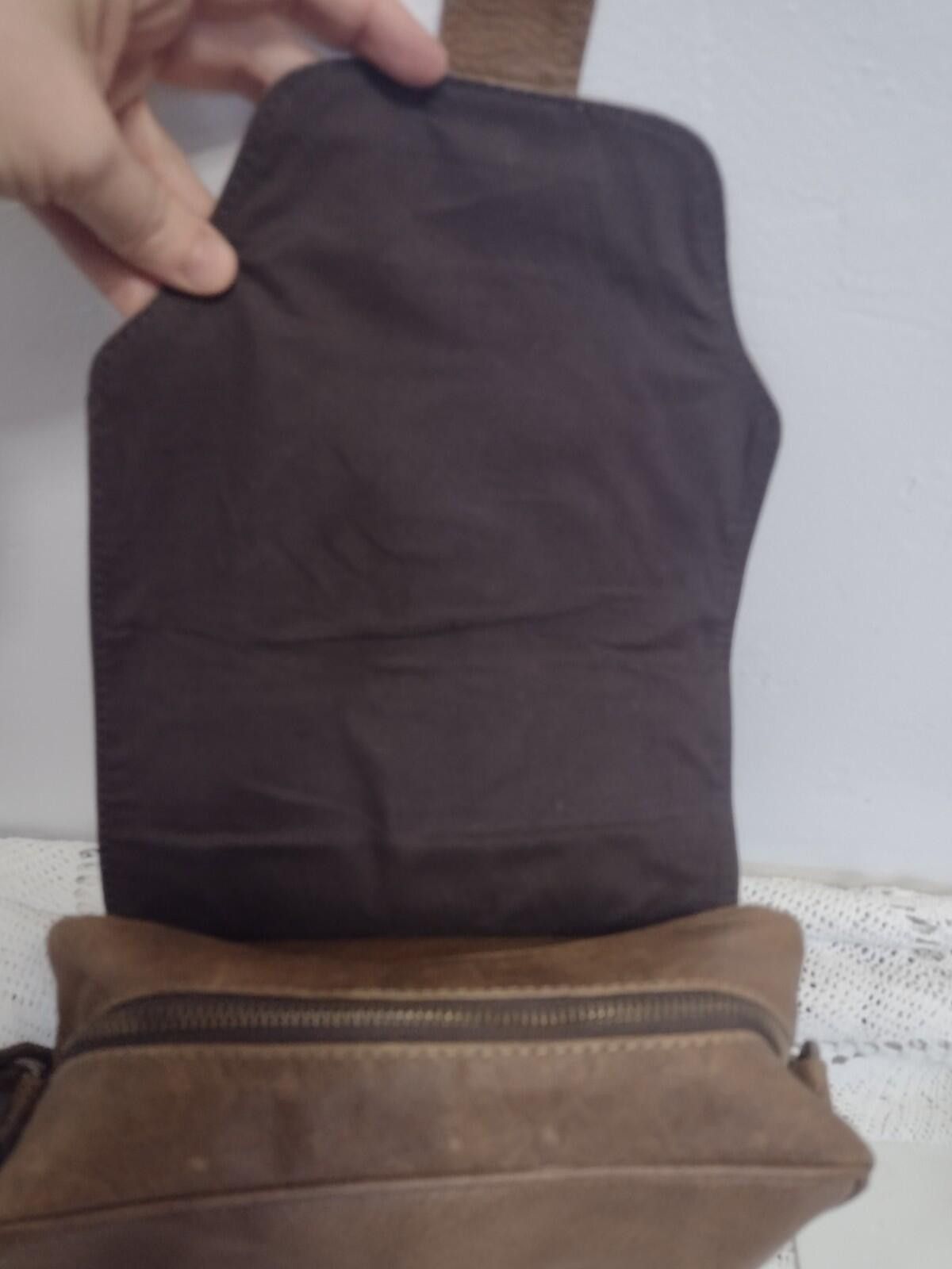 The Unbranded Brand VTG Leather Document Satchel Bag Push Lock Adjustable Strap Size ONE SIZE - 7 Thumbnail