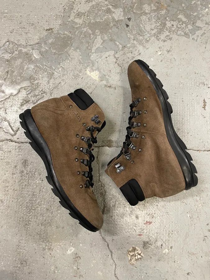 Prada 2000s Prada Brown Suede Leather High Shoes Size US 7 / EU 40 - 6 Thumbnail