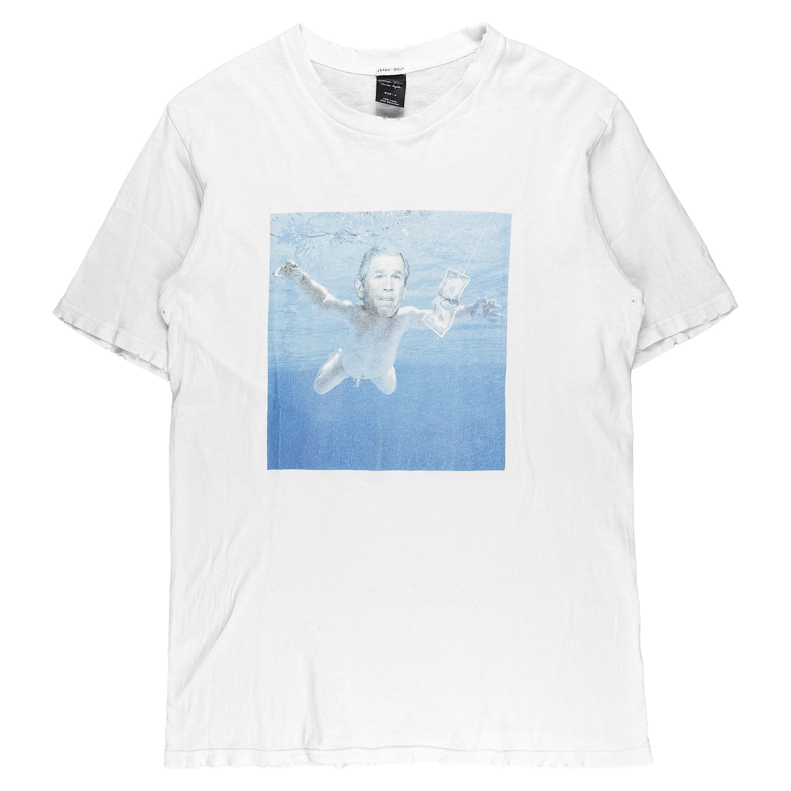 Pre-owned Number N Ine X Takahiromiyashita The Soloist Aw04 Japan Exclusive Nirvana Bush Tee In White