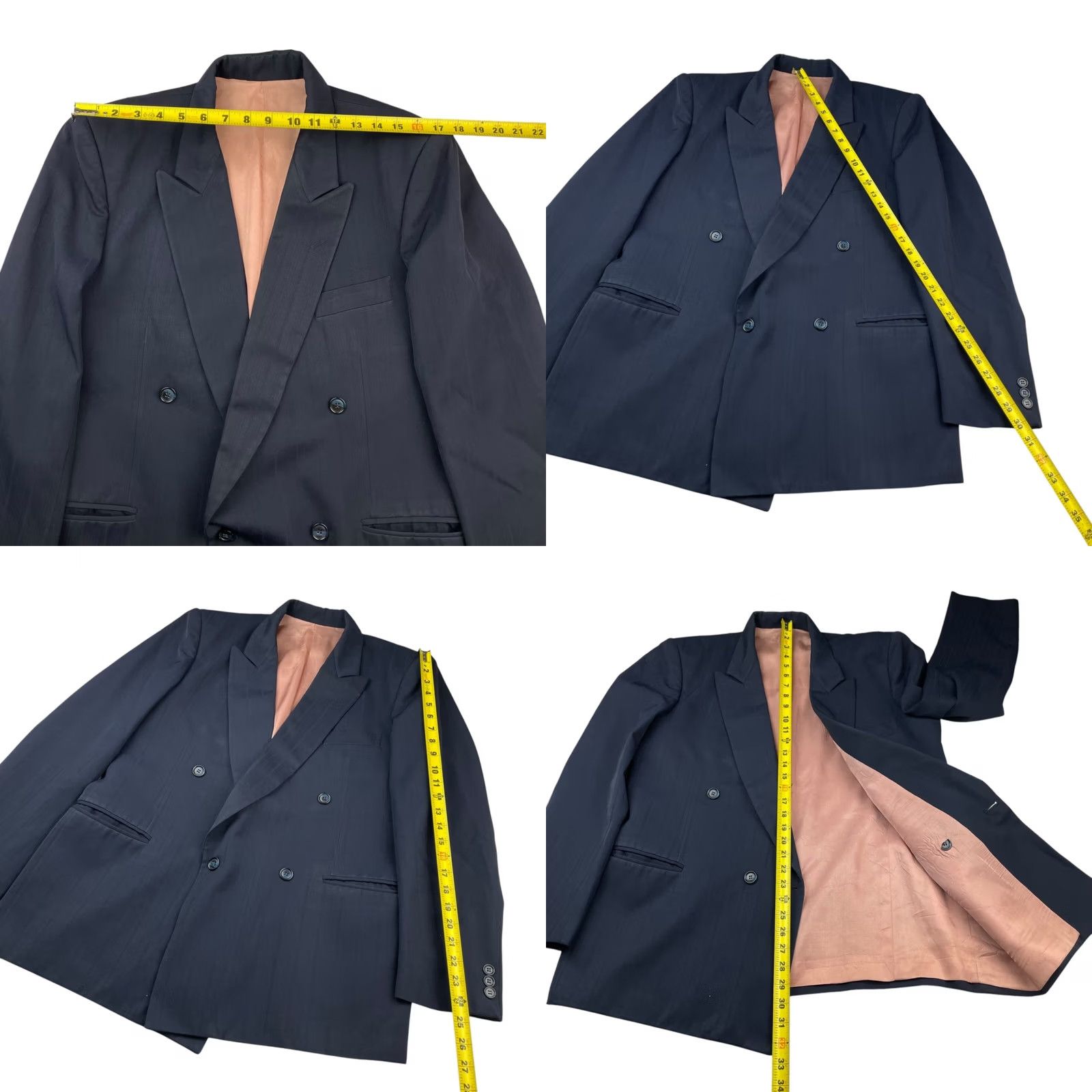 Pierre Cardin VINTAGE Pierre Cardin Men's Blazer 42 Short Wool Double-Breasted Navy Blue 4-Button Notch Lapel Size US 42 / EU 58 - 8 Thumbnail