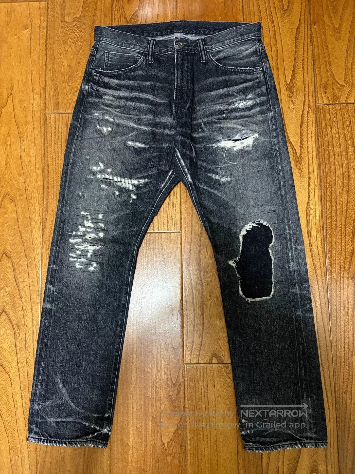 Vanquish sequel fragment denim pants with distressing. Size US 32 / EU 48 - 1 Thumbnail