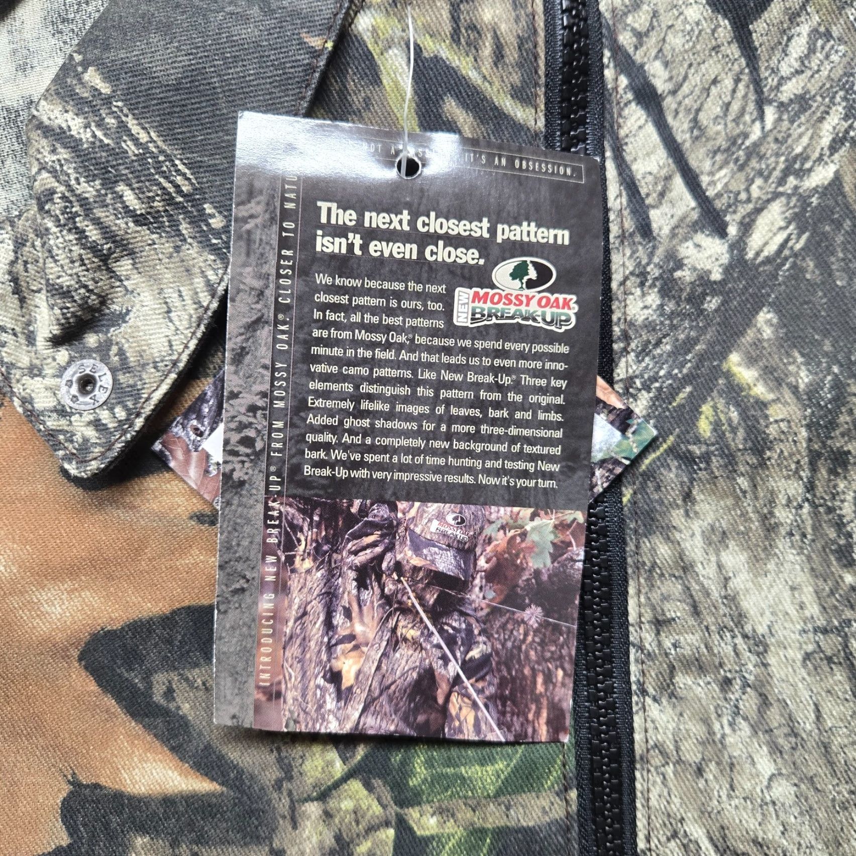 Vintage NEW VTG Mossy Oak Camo Jacket Camo Halter Zip Hunting Coat 90s Adult Men's XL Size US XL / EU 56 / 4 - 4 Thumbnail