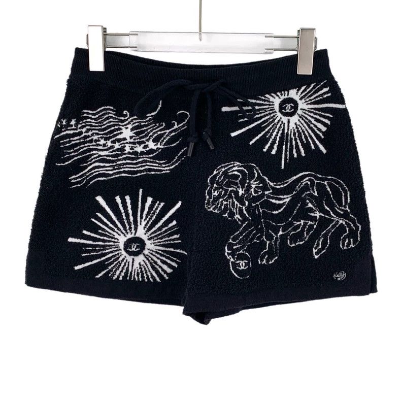 Chanel Chanel Black Lion Firework Knit Shorts Size US 36 / EU 52 - 1 Thumbnail