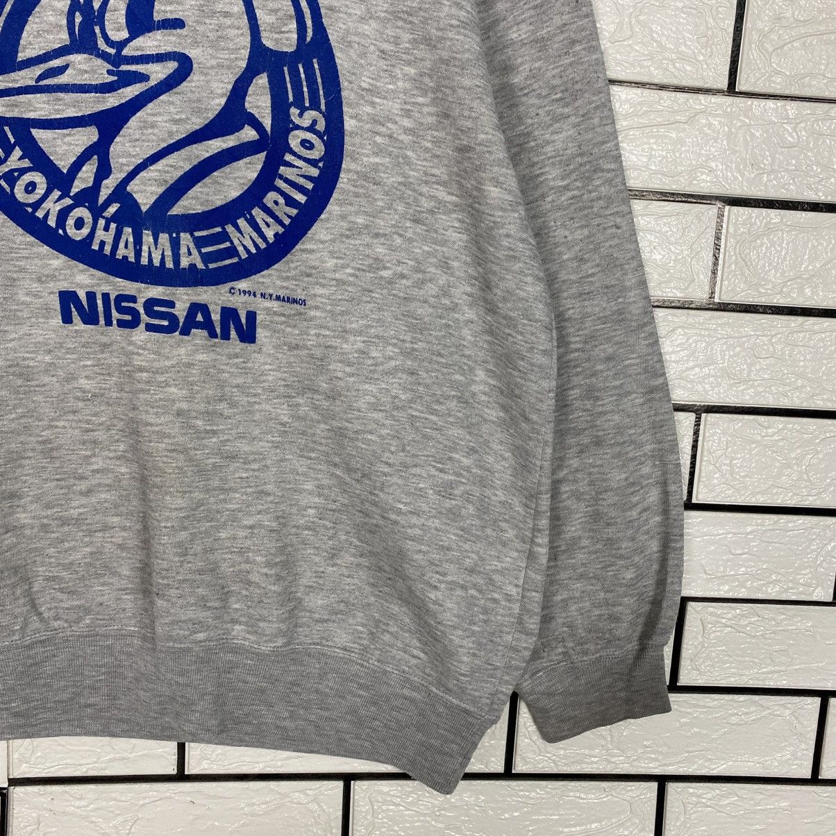 Vintage 📌Vintage 1994 Sweatshirt N.Y.Marinos Nissan JDM Big Logo Size US L / EU 52-54 / 3 - 6 Thumbnail