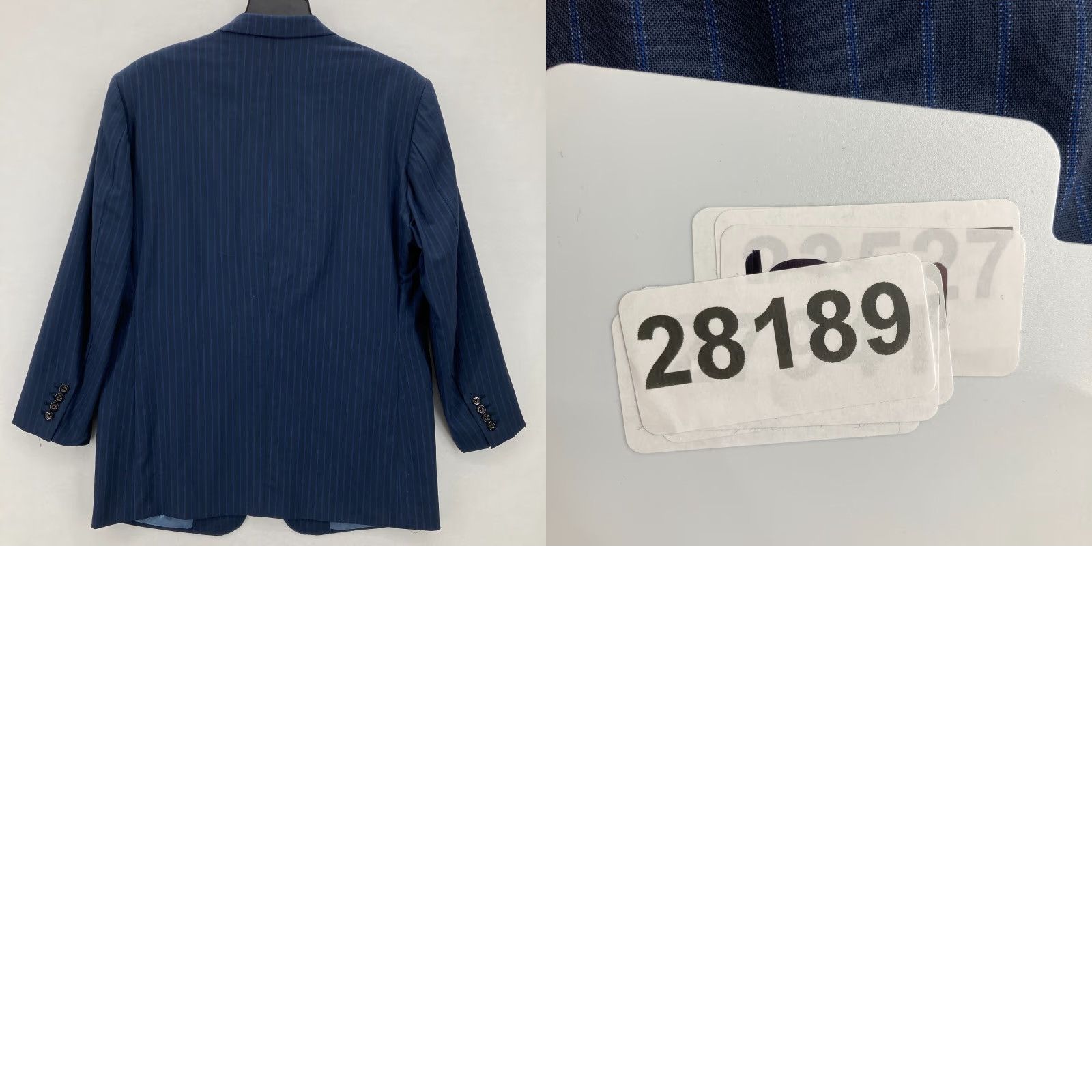Ermenegildo Zegna Ermenegildo Zegna Blazer Sport Coat Mens 44 Blue Striped Wool Size 44R - 9 Thumbnail