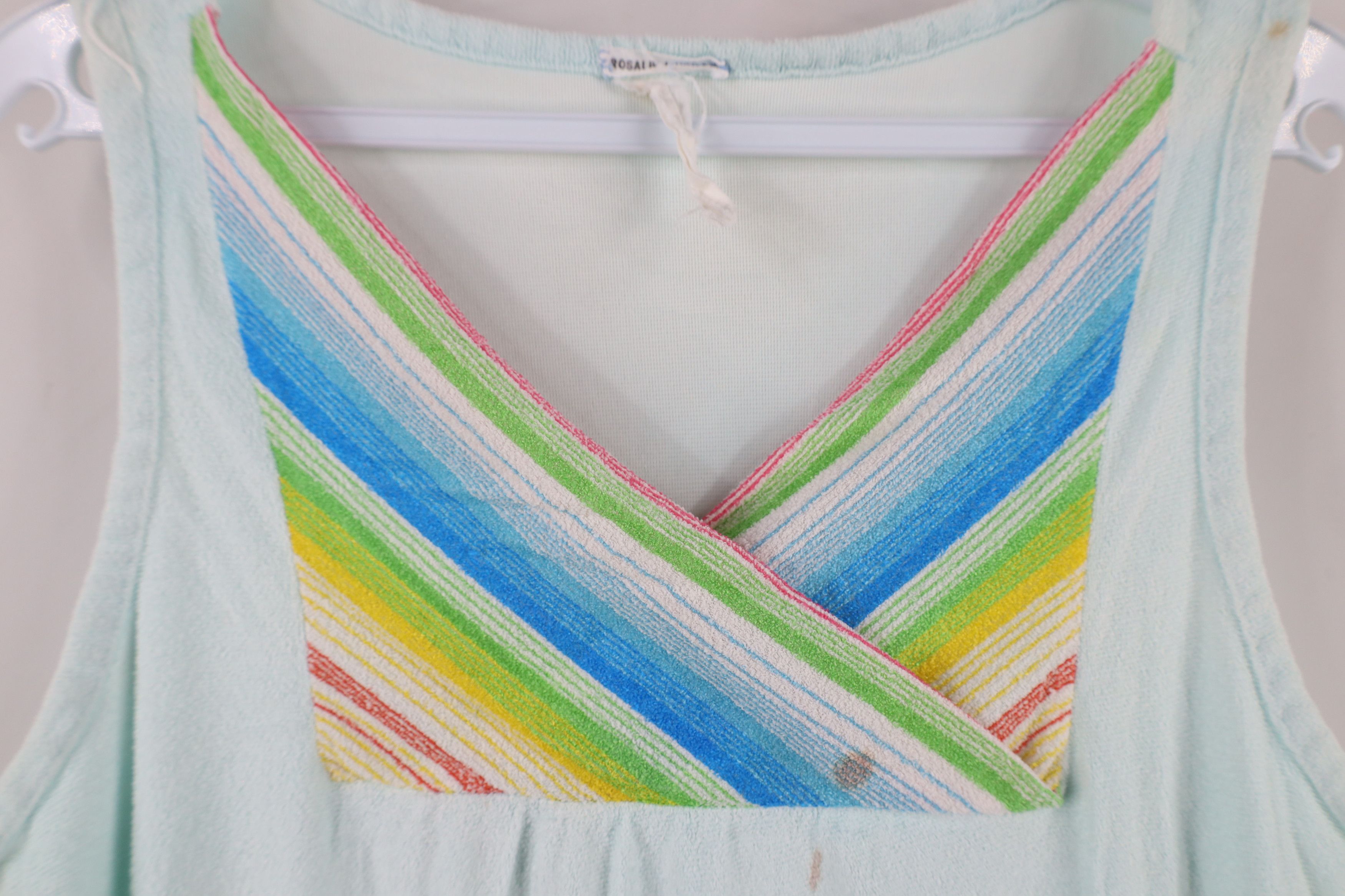 Vintage Vintage 70s Streetwear Cloth Rainbow Striped Beach Shirt Size L / US 10 / IT 46 - 5 Thumbnail