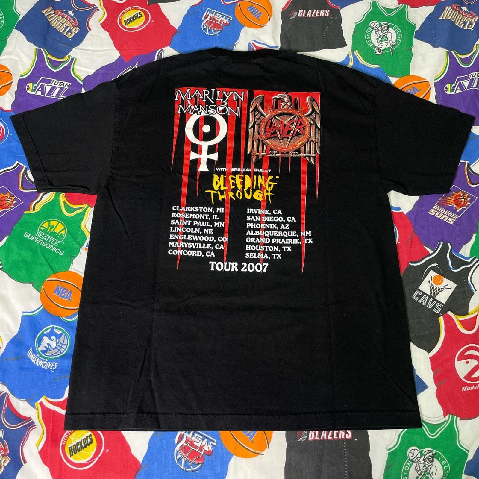 Marilyn Manson × Vintage Vintage Y2K 2007 Marilyn Manson Eat Me Drink Me Tour Tee Size US XL / EU 56 / 4 - 2 Thumbnail