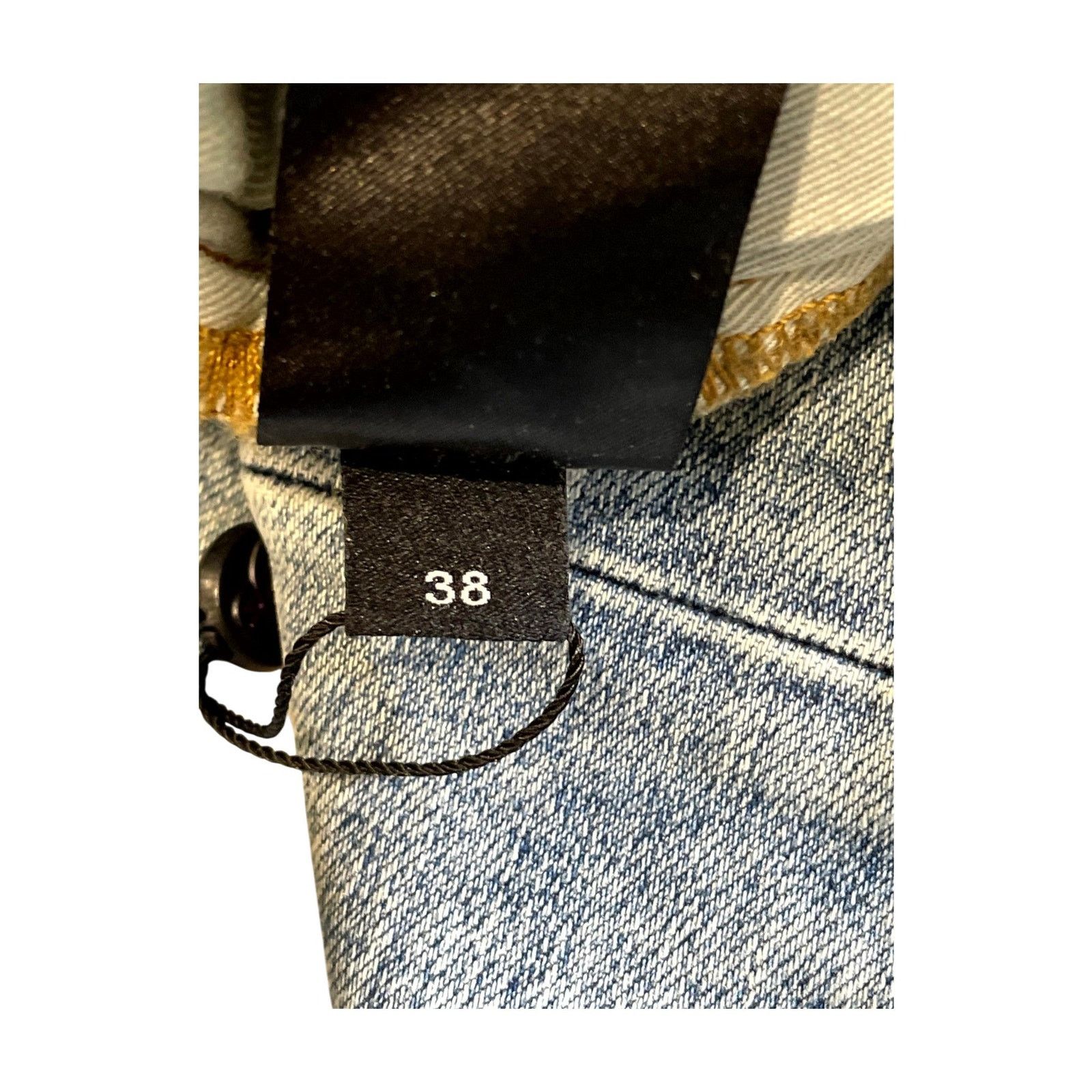 Amiri Amiri "Suede MA Logo" Light Wash Jeans Size US 38 / EU 54 - 8 Thumbnail
