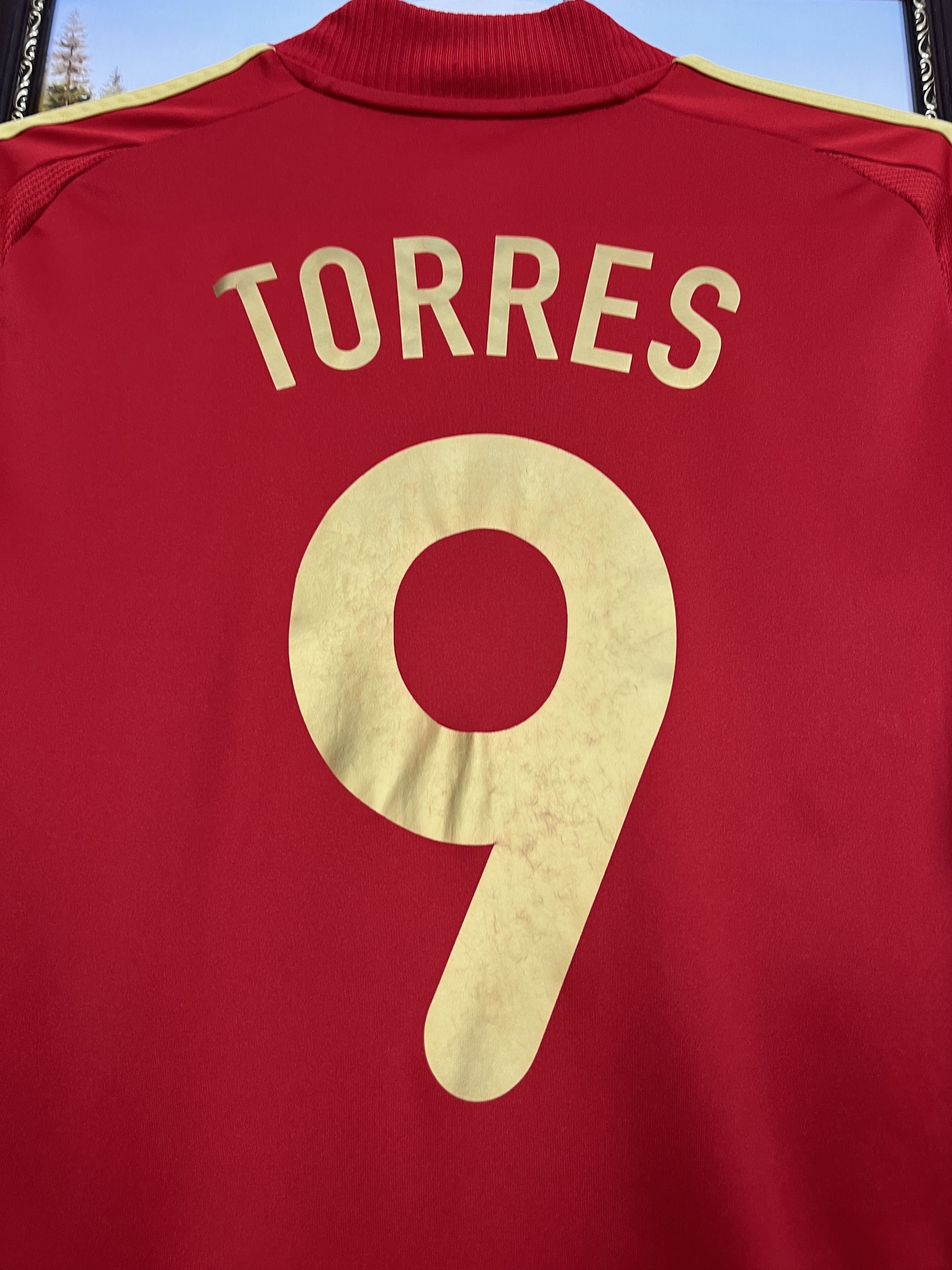 Adidas Spain Home football shirt 2008 Soccer Adidas #9 Torres Size US S / EU 44-46 / 1 - 12 Thumbnail