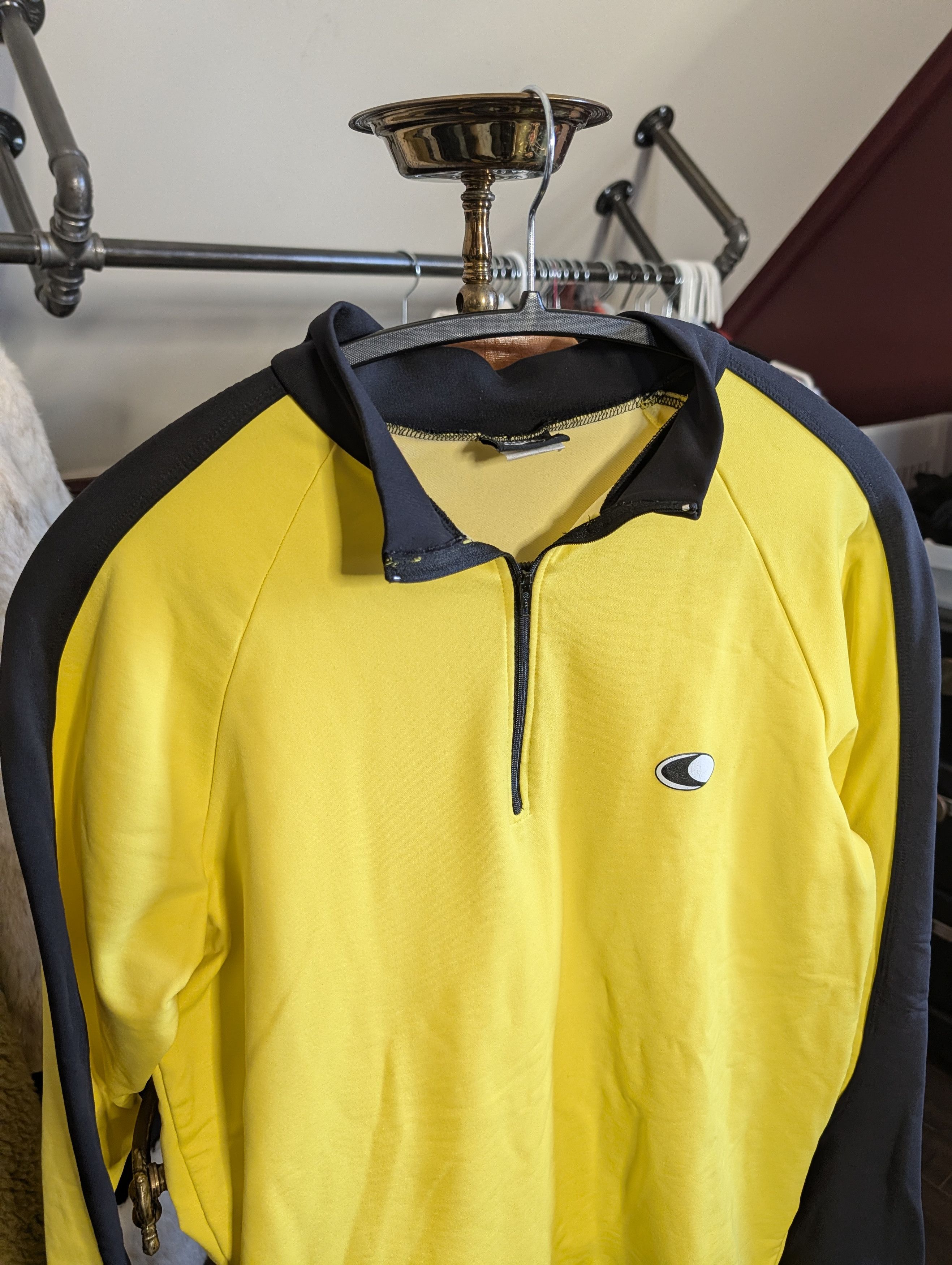 Canari VTG MiUSA Yellow L/S 1/4 Zip Yellow Logo Cycling Jersey Size US L / EU 52-54 / 3 - 2 Thumbnail