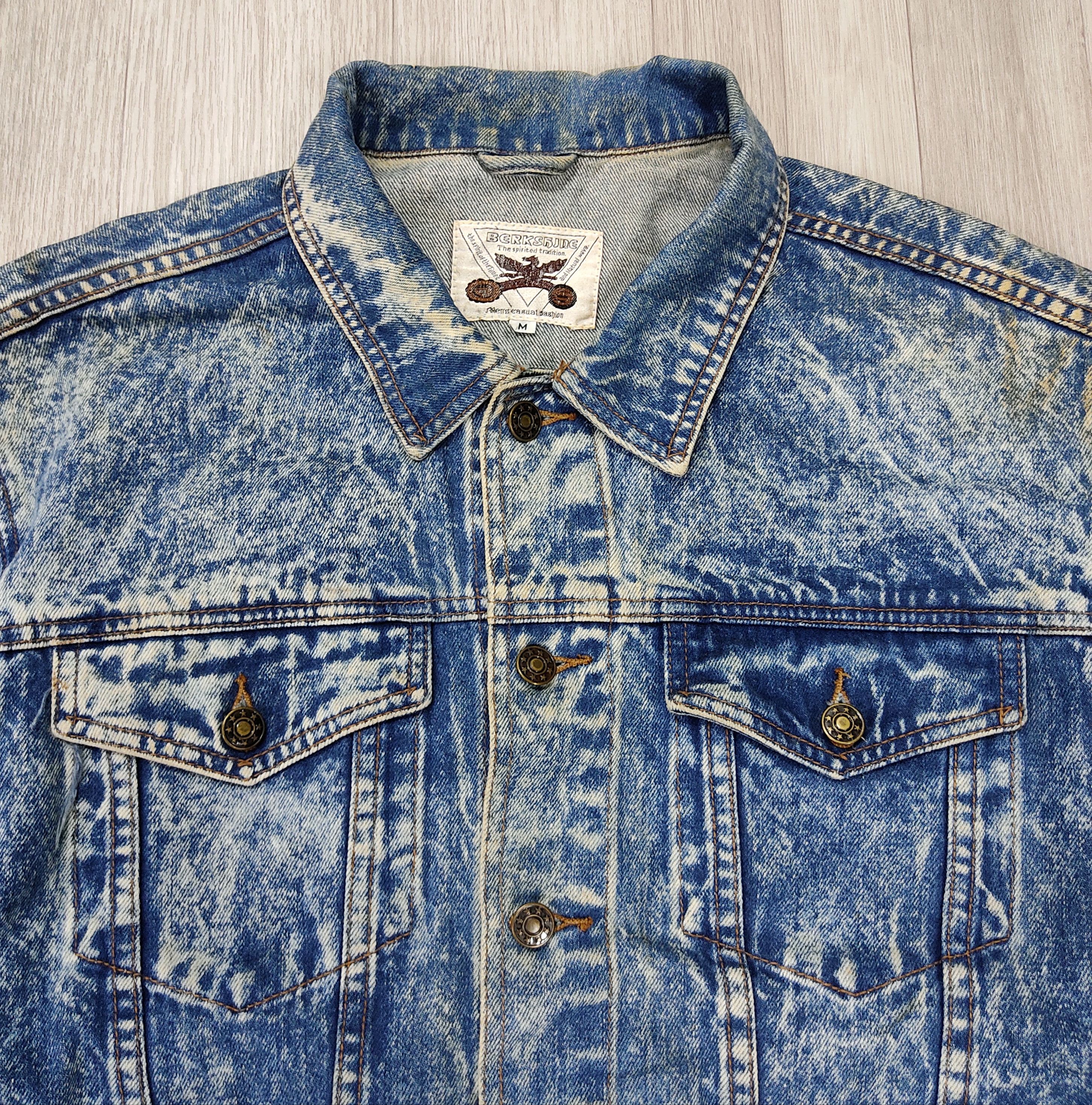 Japanese Brand × Killer Acid × Vintage Vintage 80s Berkshine Acid Wash Denim Jacket Size US M / EU 48-50 / 2 - 6 Thumbnail