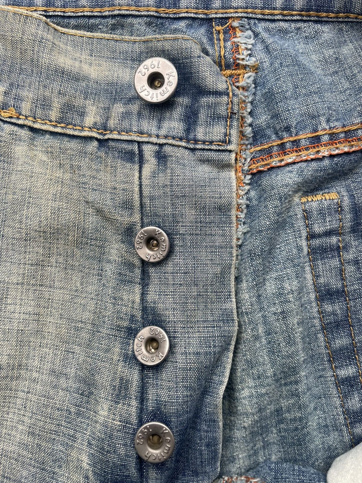 Designer Vintage Kemitch Socialite Faded Distressed Denim Size US 32 / EU 48 - 18 Thumbnail