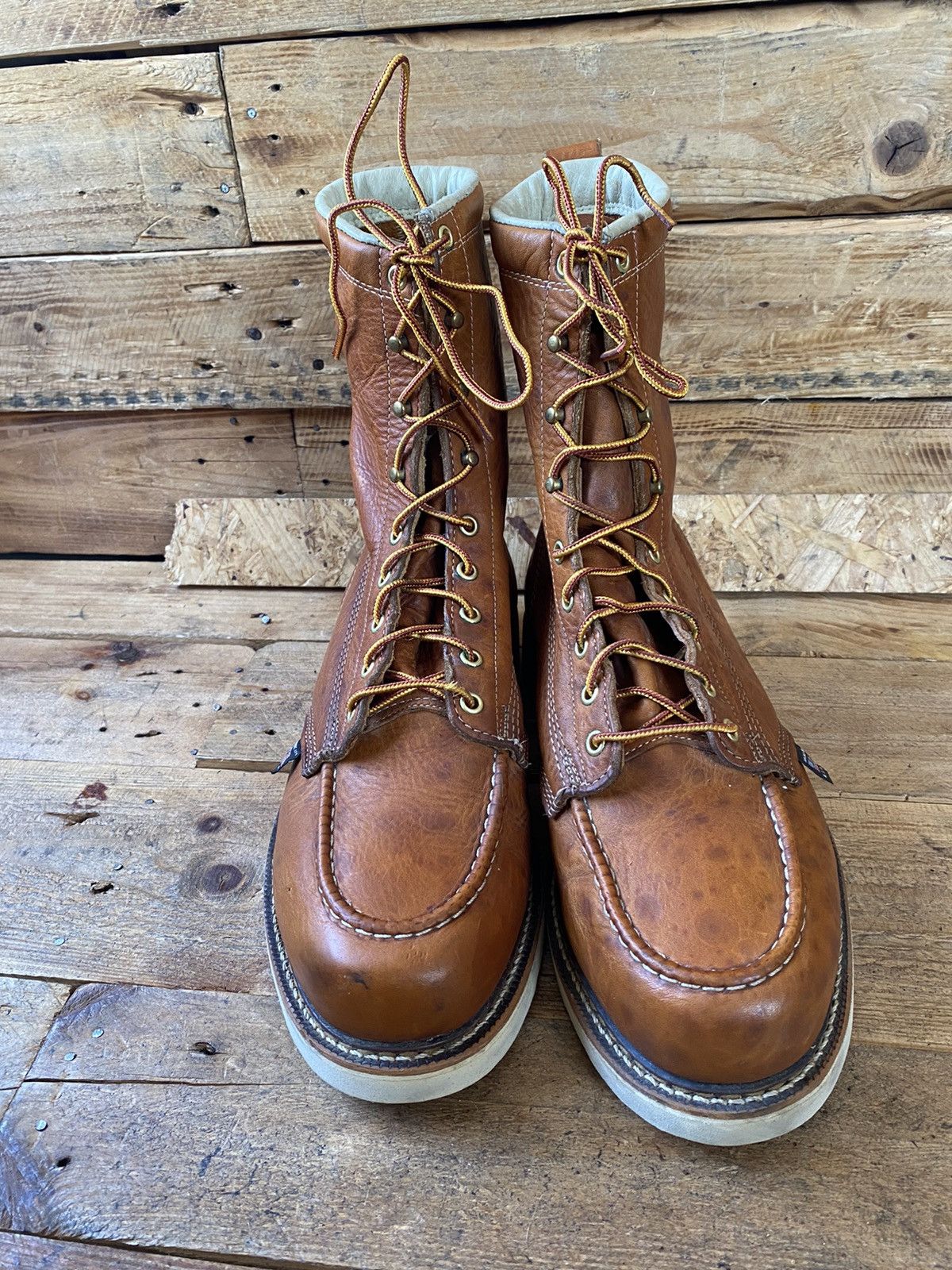 Thorogood Thorogood american heritage moc-toe brown leather boots12EE Size US 12 / EU 45 - 9 Thumbnail