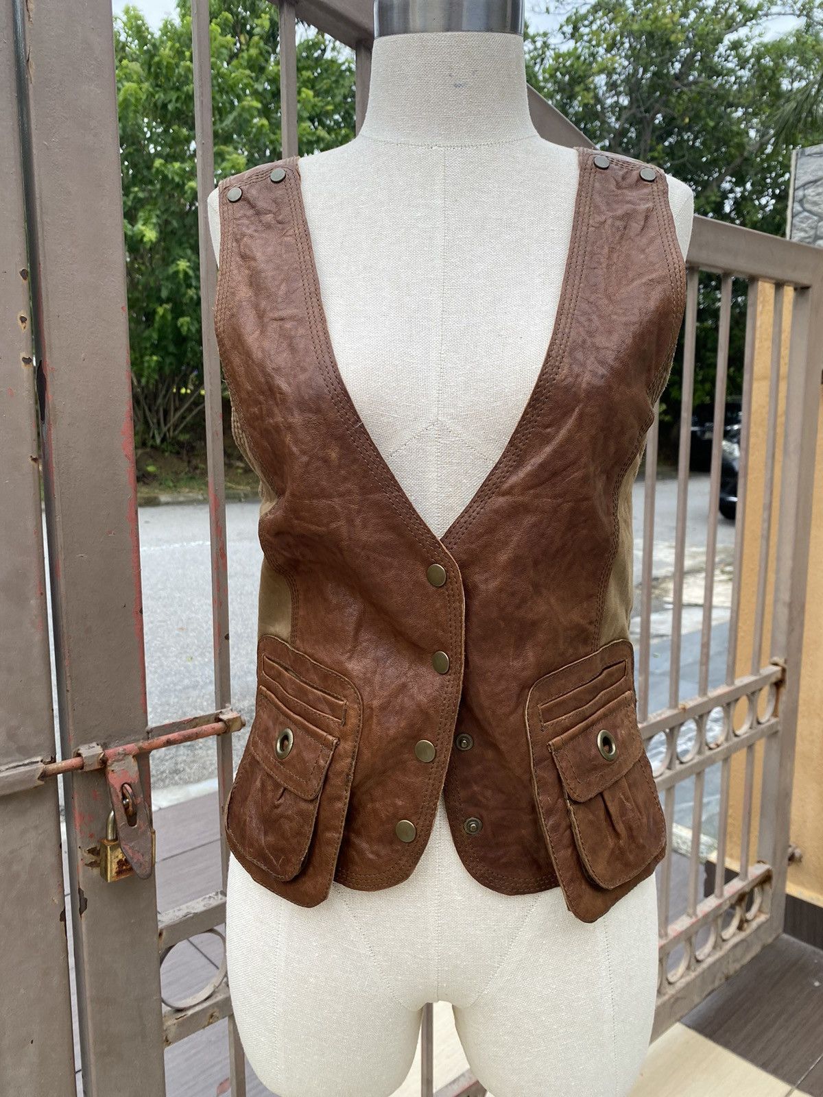Japanese Brand × Vintage leather vest by kiyoto takase Size M / US 6-8 / IT 42-44 - 1 Thumbnail
