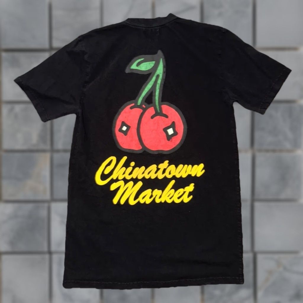 Vintage Chinatown Market Cherry Graphic T-Shirt Black Large Mens Streetwear Size US L / EU 52-54 / 3 - 1 Thumbnail