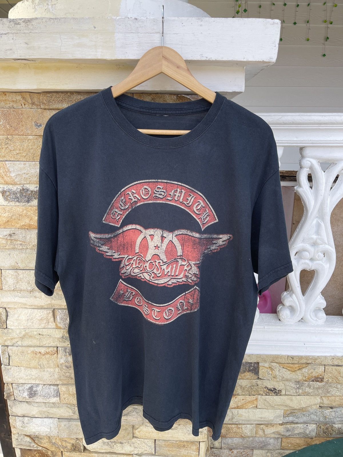 Band Tees LastDrop🔥Rare🔥Vintage y2k Sun Faded Aerosmith Boston T-Shirt Size US L / EU 52-54 / 3 - 1 Thumbnail