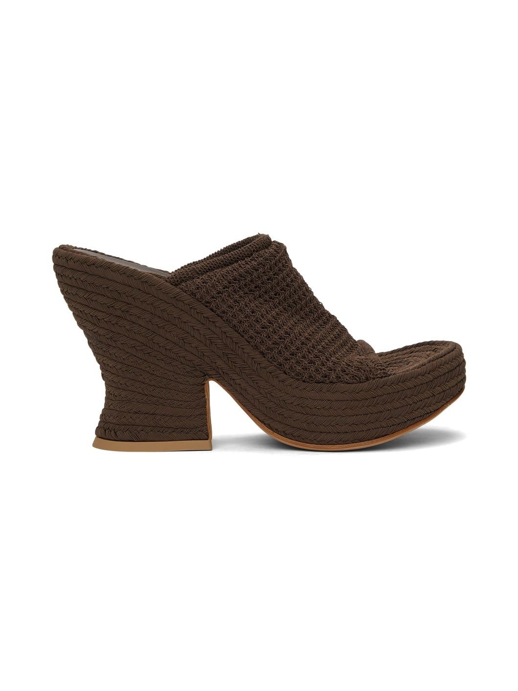 Bottega Veneta o1y0725 Mules in Chocolate Brown Size US 9 / IT 39 - 1 Thumbnail