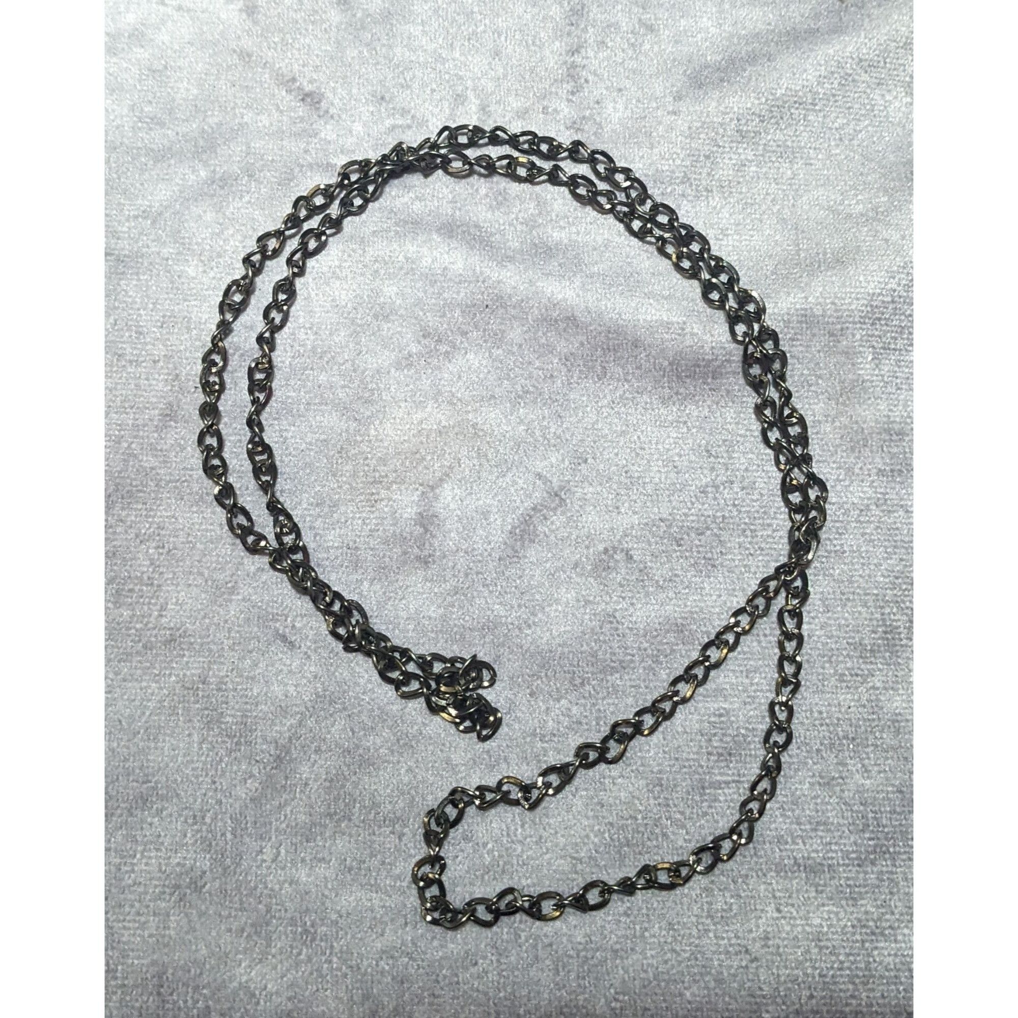 Other Simple Silver Gunmetal Tone Chain Necklace Size ONE SIZE - 8 Thumbnail