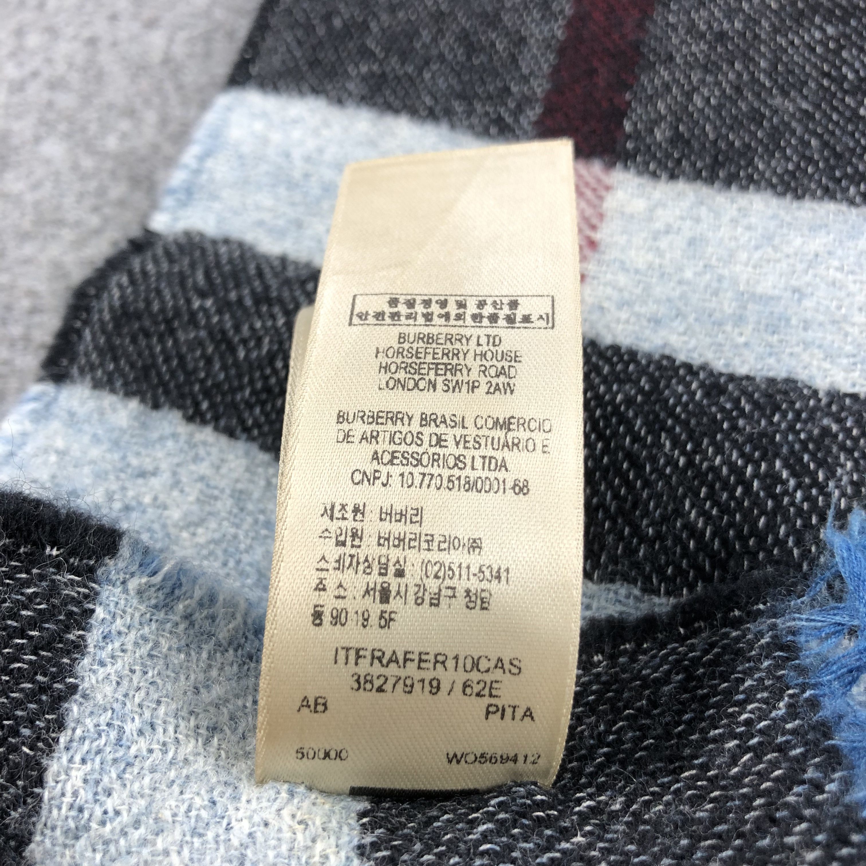 Burberry Burberry Nova Check Wool Scarf Muffler V602 Size ONE SIZE - 7 Thumbnail