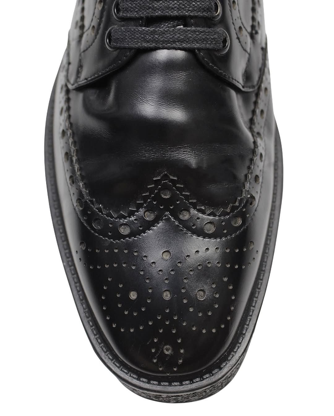 Prada 2010S PRADA BLACK PLATFORM BROGUE SHOES Size US 7 / EU 40 - 6 Thumbnail