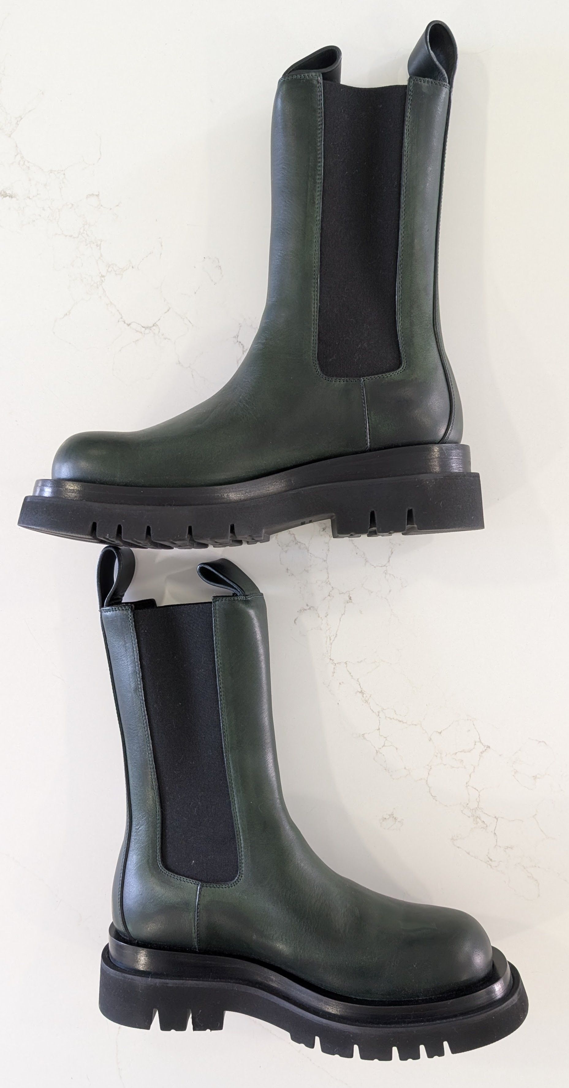 Bottega Veneta Bottega Veneta Lug Black Leather Chelsea Boots IT 37.5 Size US 7.5 / IT 37.5 - 1 Thumbnail