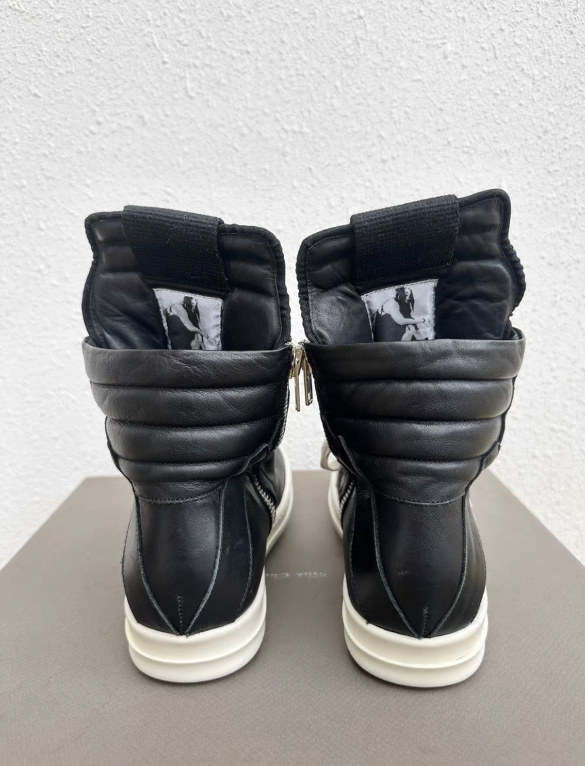 Rick Owens Rick Owens high-top shoes, inverted triangle black and white Size US 7 / IT 37 - 6 Thumbnail