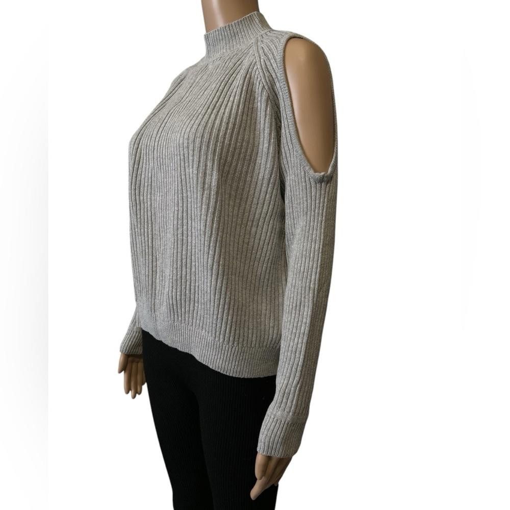 Divided Grey Cold Shoulder Knit Sweater - Size Small Size S / US 4 / IT 40 - 2 Thumbnail