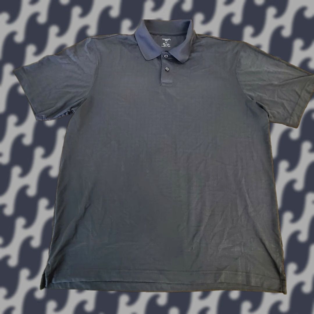 Haggar Haggar Polo Shirt Gray Polyester Men's Short Sleeve Large Button Top Regular Fit Size US L / EU 52-54 / 3 - 1 Thumbnail