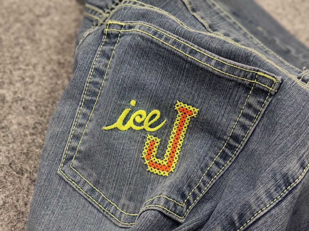 Iceberg Vintage 90's Iceberg Ice J Logo Blue Denim Jeans Size US 30 / EU 46 - 10 Thumbnail