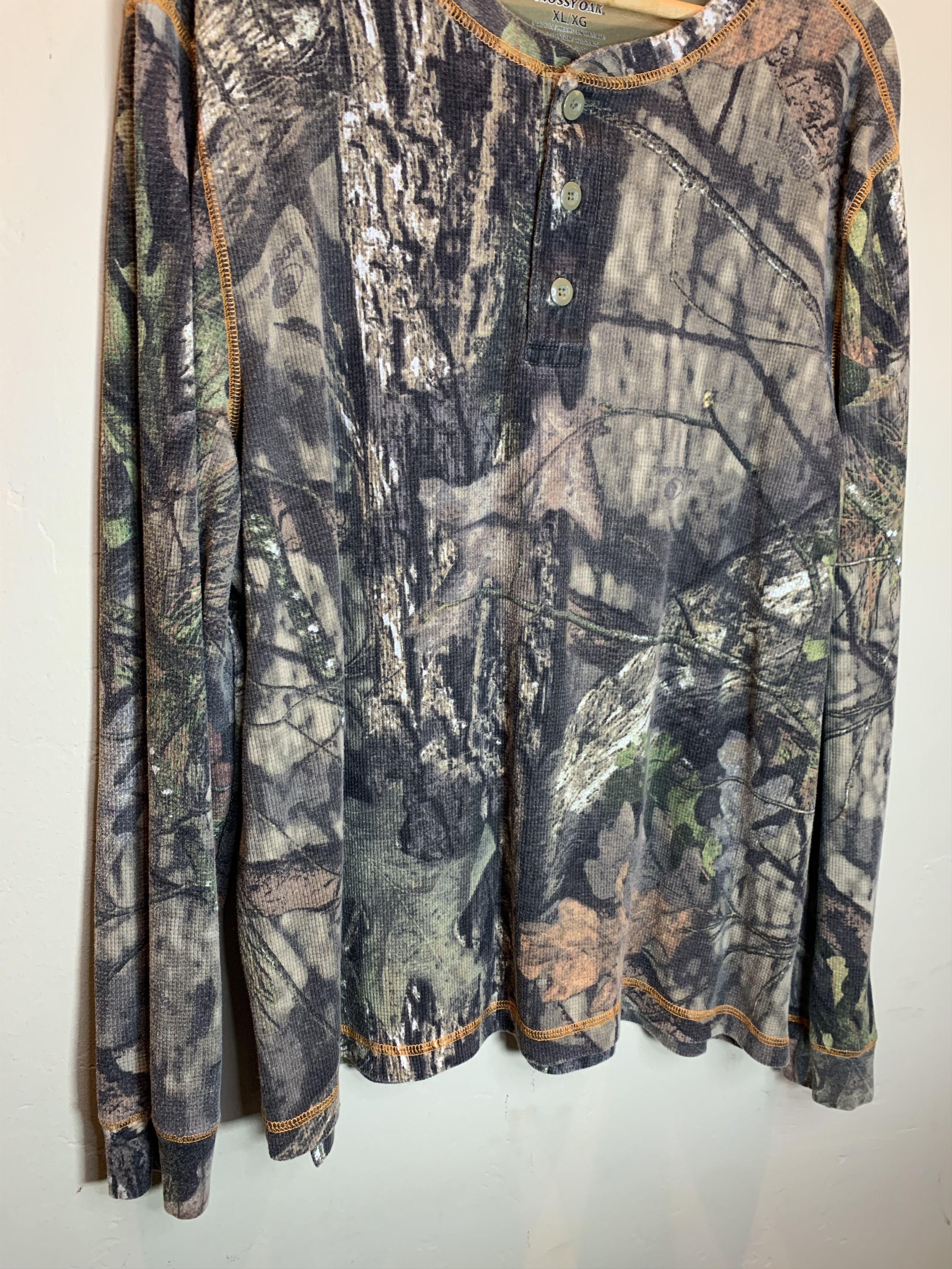 Mossy Oaks *RARE* Vintage Mossy Oak Camo Knit Henley Long Sleeve Shirt Size US XL / EU 56 / 4 - 3 Thumbnail