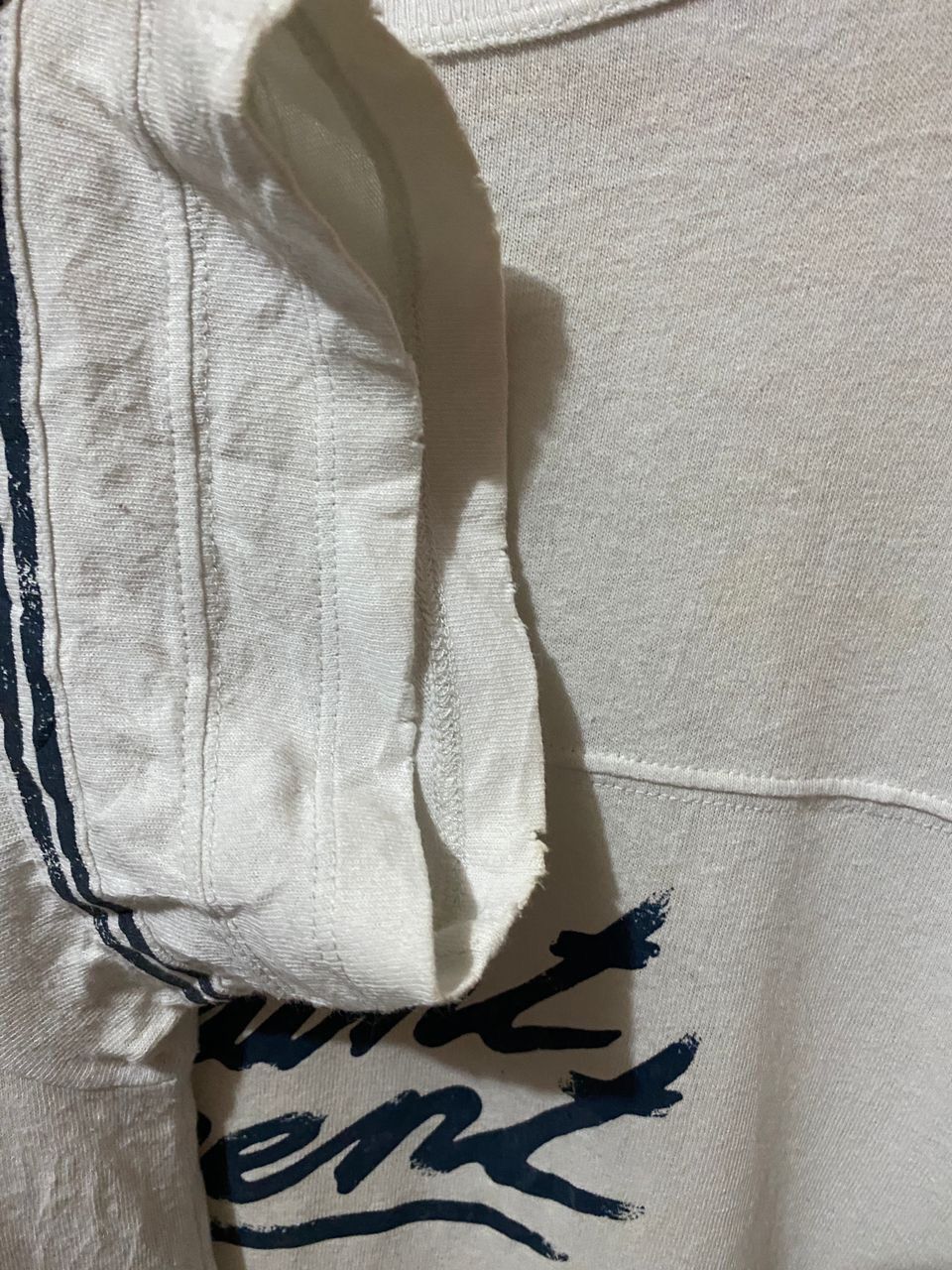 Saint Laurent Paris × Vintage Distressed Saint Laurent x Off-White & Blue Destroyed Tshirt Size US XL / EU 56 / 4 - 3 Thumbnail